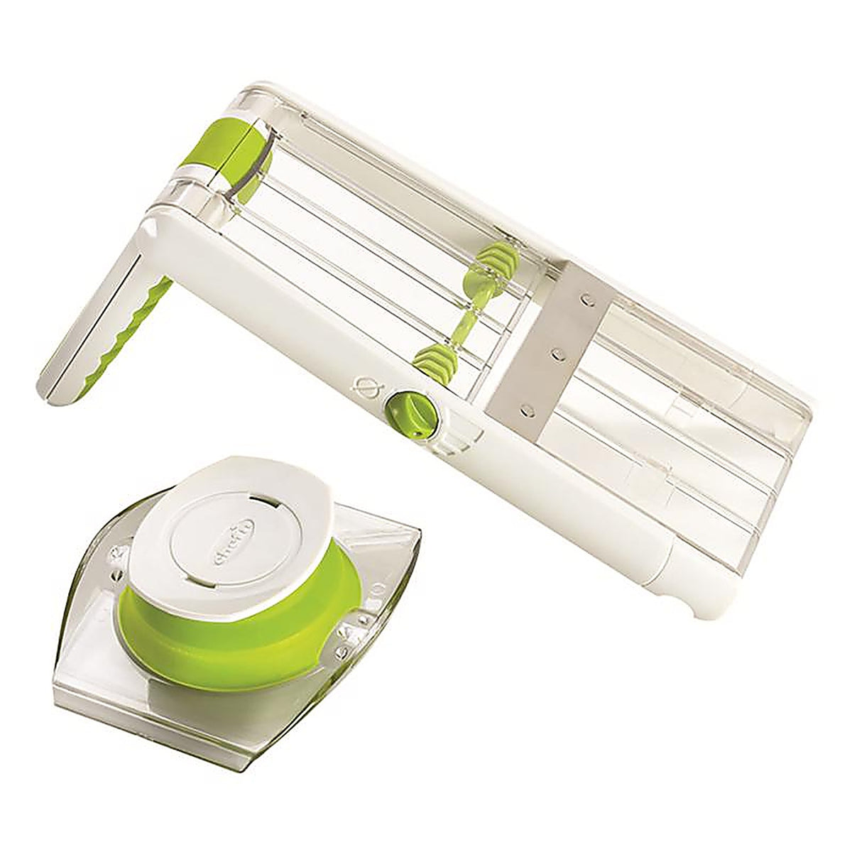 Chefn 102-824-120 4-3/8in. W x 9in. L Green/White Plastic/Stainless Steel Hand-Held Mandoline