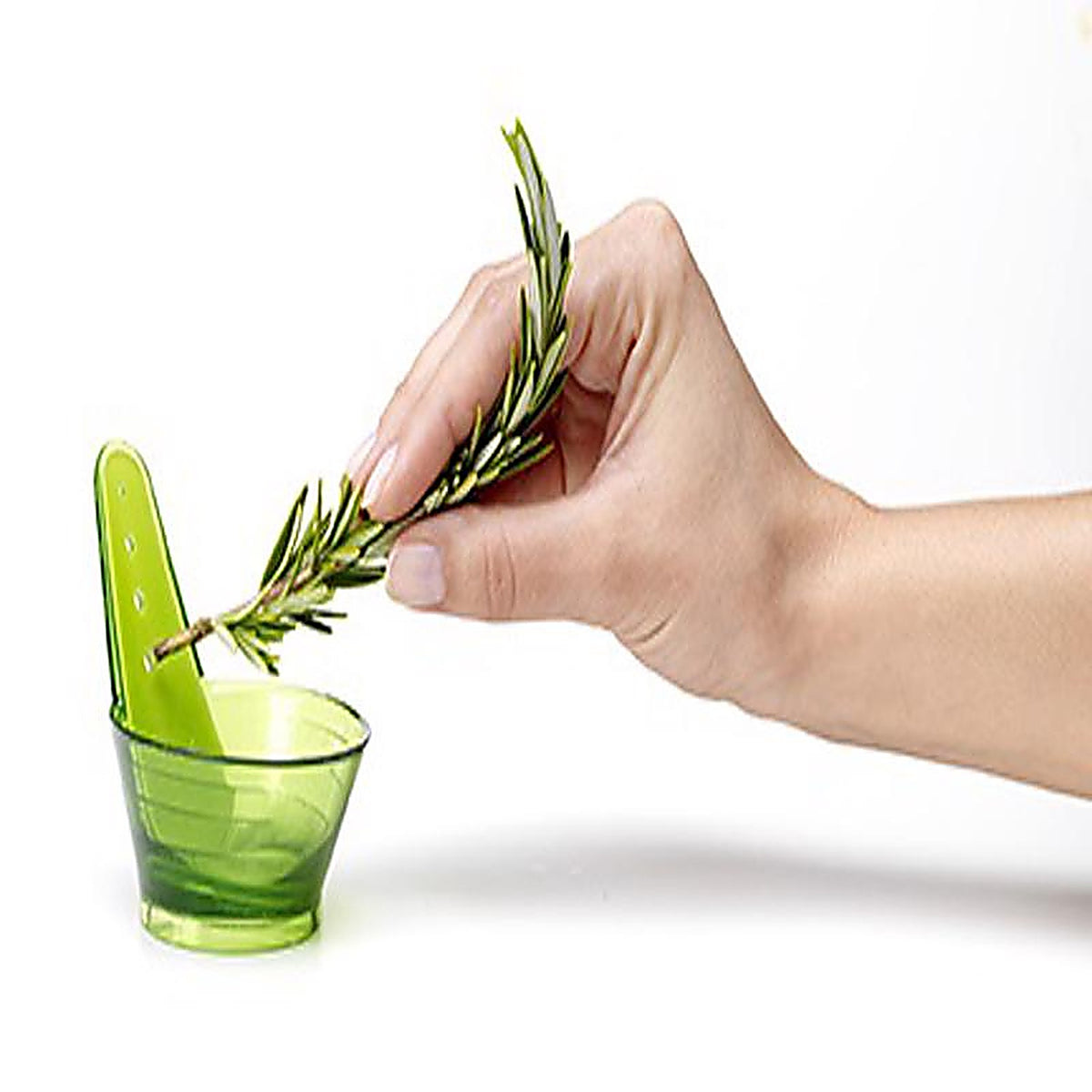 Chefn 102-566-201 Zipstrip 3-11/16in. W x 3in. L Green Plastic Fast Cut Herb Tool