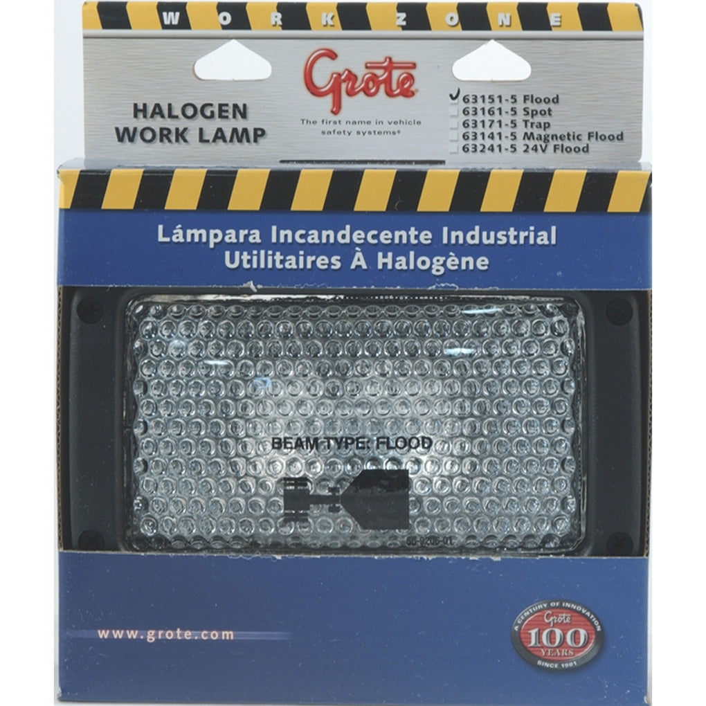 Grote 63151-5 Halogen Rectangular Work Lamp