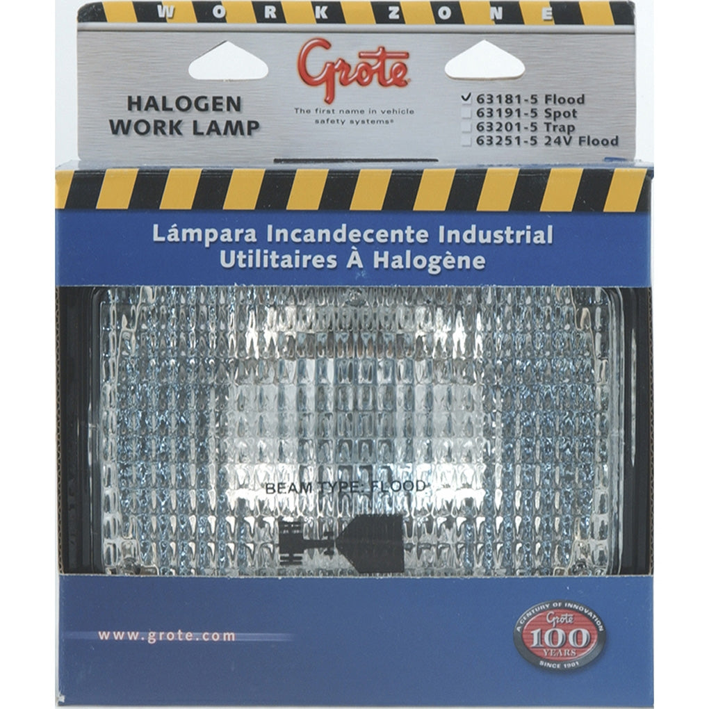 Grote 63181-5 Halogen Large Rectangular Work Lamp