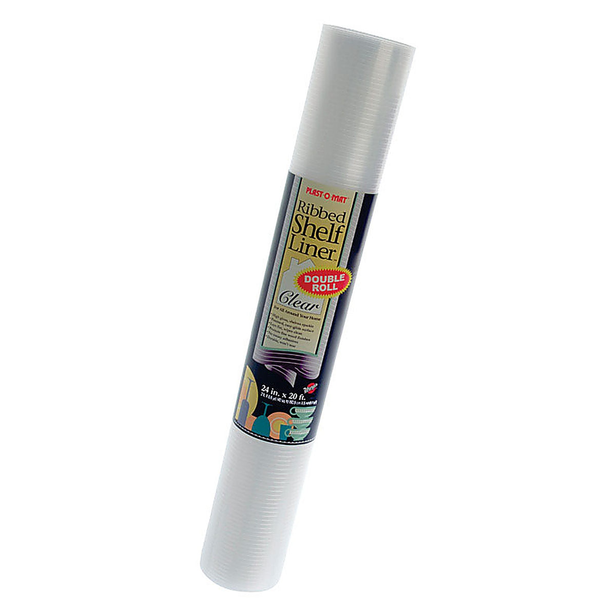 Plast-O-Mat PM220-C 20 ft. L X 24 in. W Clear Non Adhesive Ribbed Shelf Liner