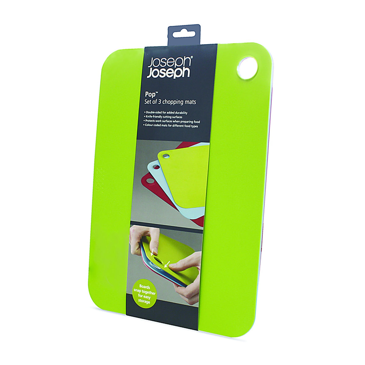 Joseph Joseph 92104 Pop 13.5 in. L x 9.5 in. W x 0.25 in. Polyethylene Cutting Board Set
