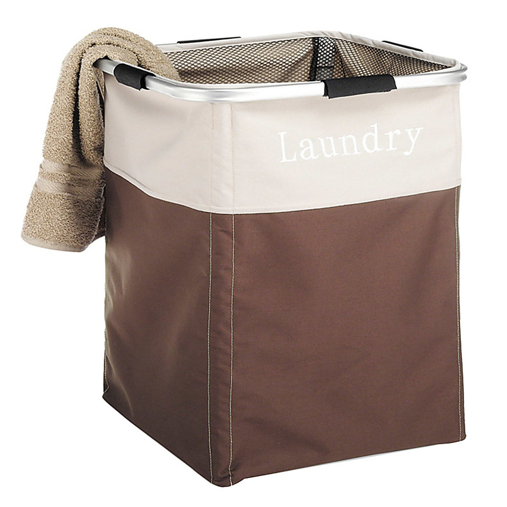 Whitmor - 6205-2465-JAVA - Brown Polyester Collapsible Hamper