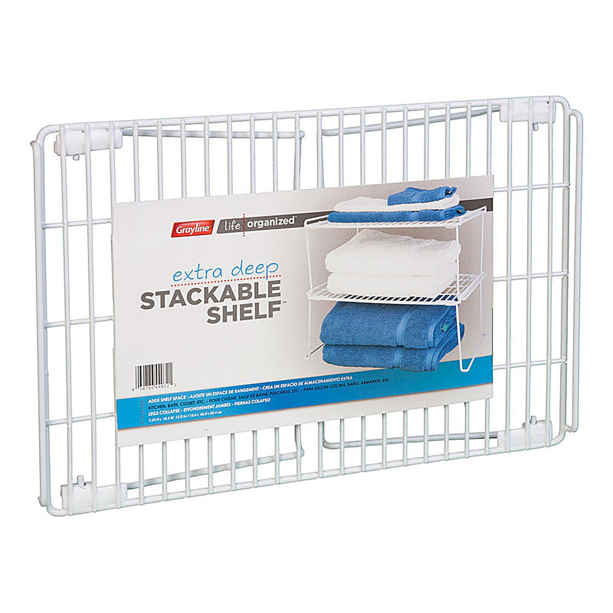 Grayline - 44072-12 - Life Organized 7.25 In. H X 18.5 In. W X 12 In. L Pe Coated White Stackable Shelf