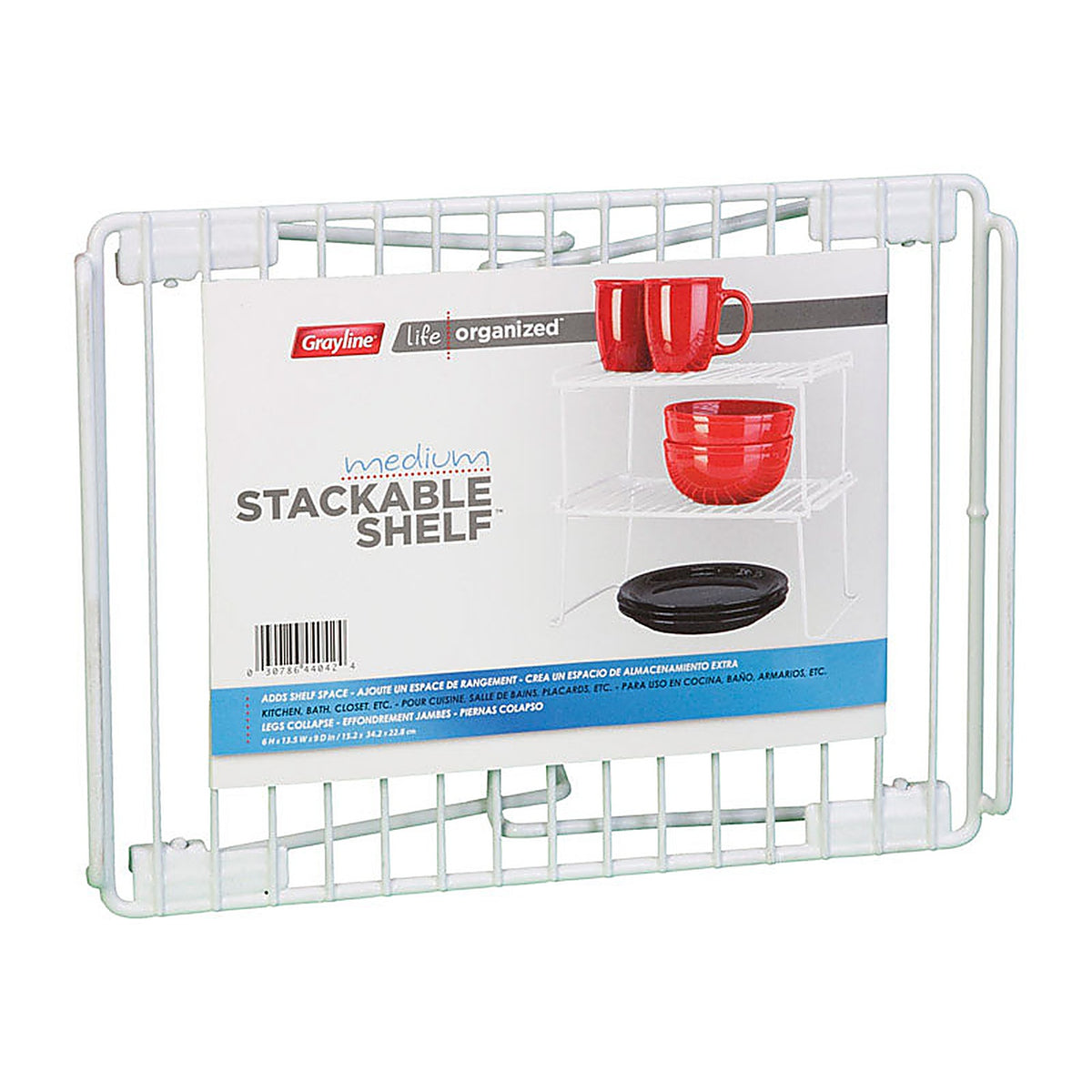 Grayline - 44042-12 - Life Organized 6 In. H X 9 In. W X 14 In. L Pe Coated White Stackable Shelf
