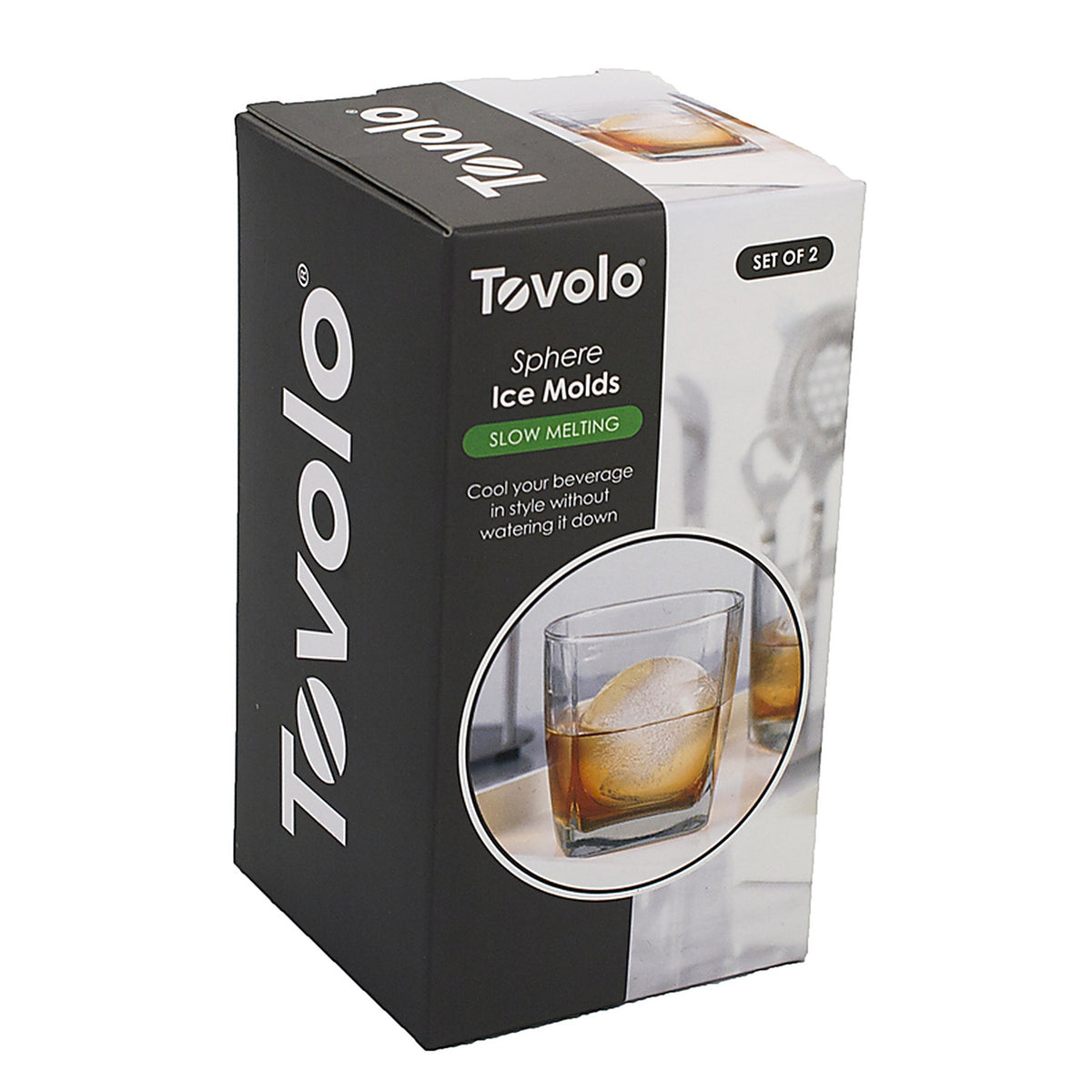 Tovolo 80-9697 2.5 in. W X 2.5 in. L Clear/Gray Silicone/Polypropylene Sphere Ice Molds