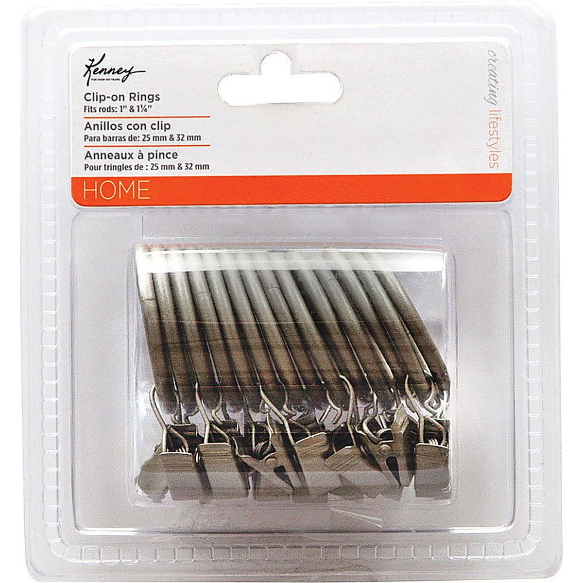 Kenney KN85203 Pewter Pewter Clip Ring 1 in. L x 1 1/4 in. L