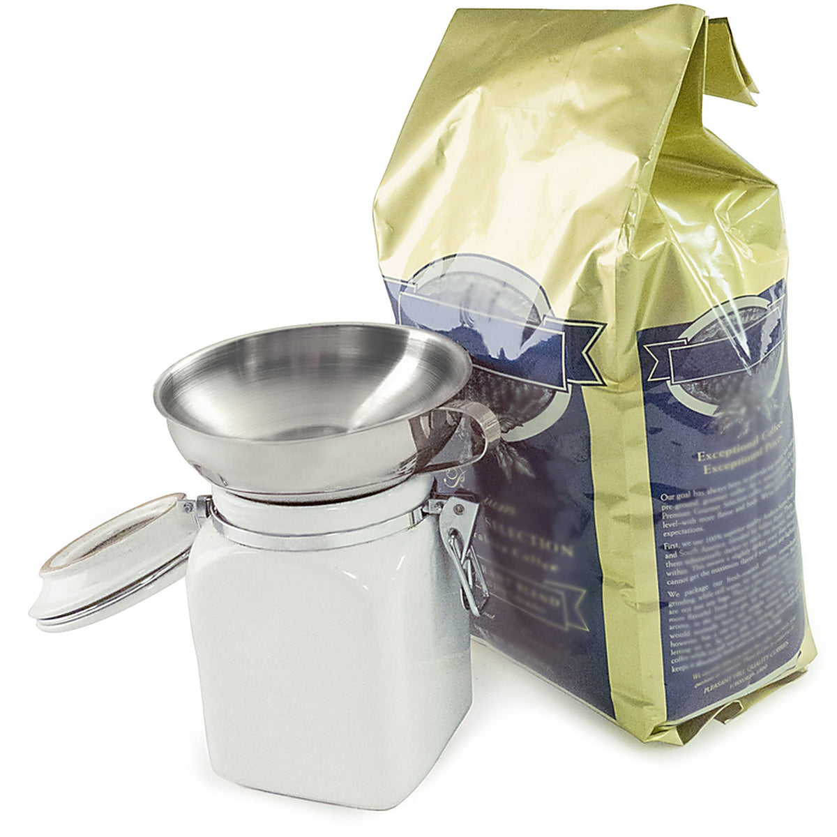 Norpro 248 5-1/2 in. W X 2-3/4 in. L Silver Stainless Steel Wide Mouth Funnel With Handle