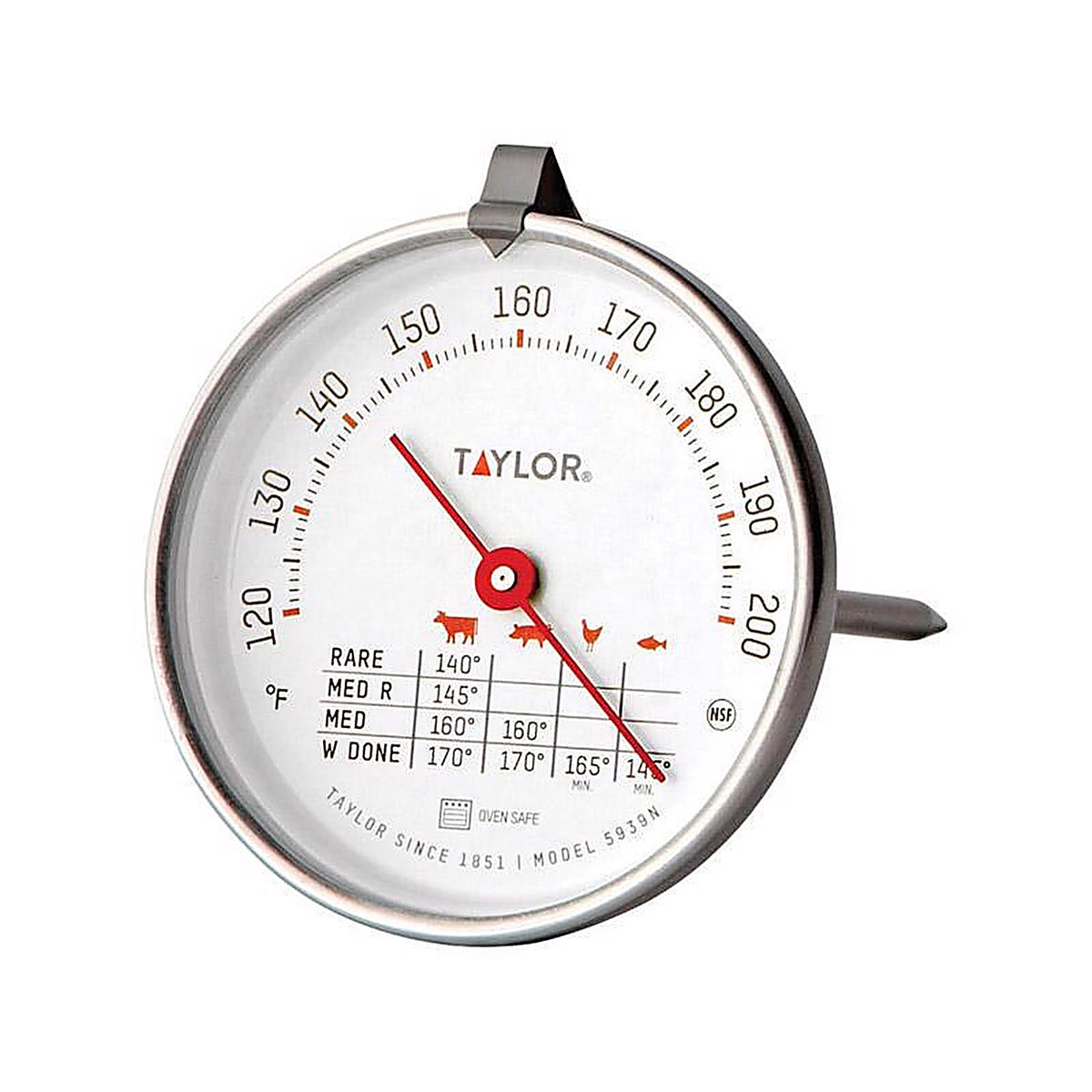 Taylor 5939N Instant Read Analog Meat Thermometer