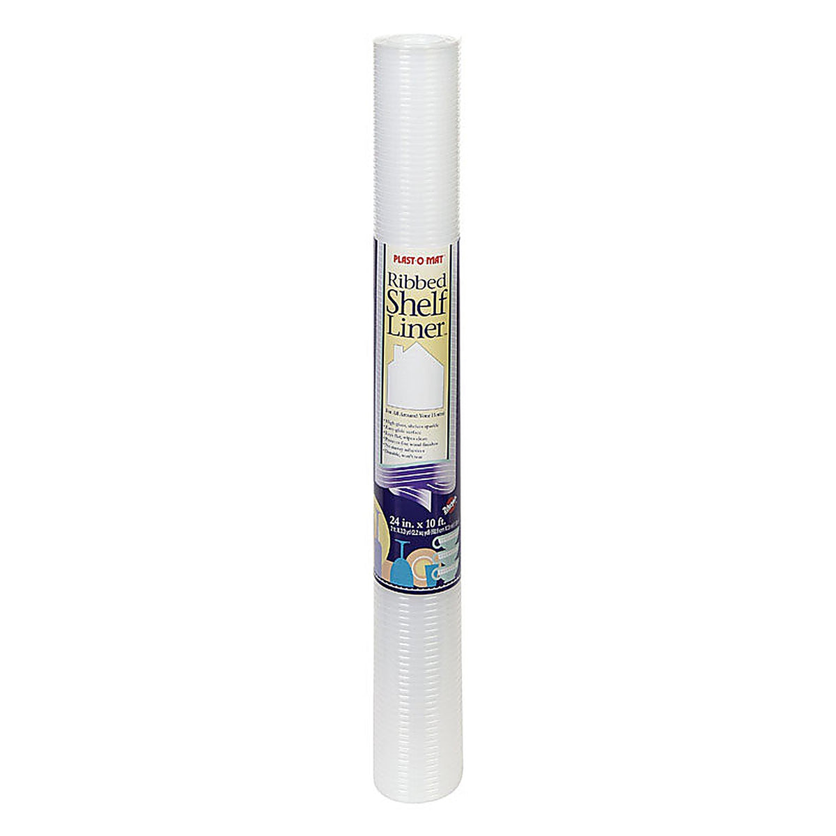 Warps PM210-C Plast-O-Mat 10 ft. L x 24in. W Clear Non Adhesive Ribbed Shelf Liner