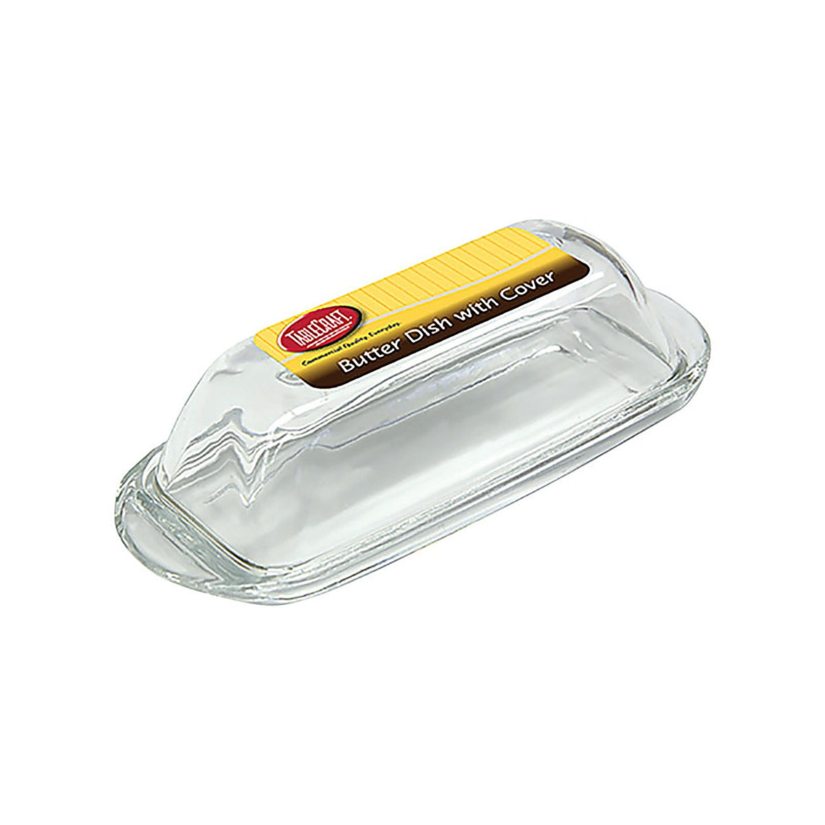 Tablecraft - H124 - Clear Glass Butter Dish