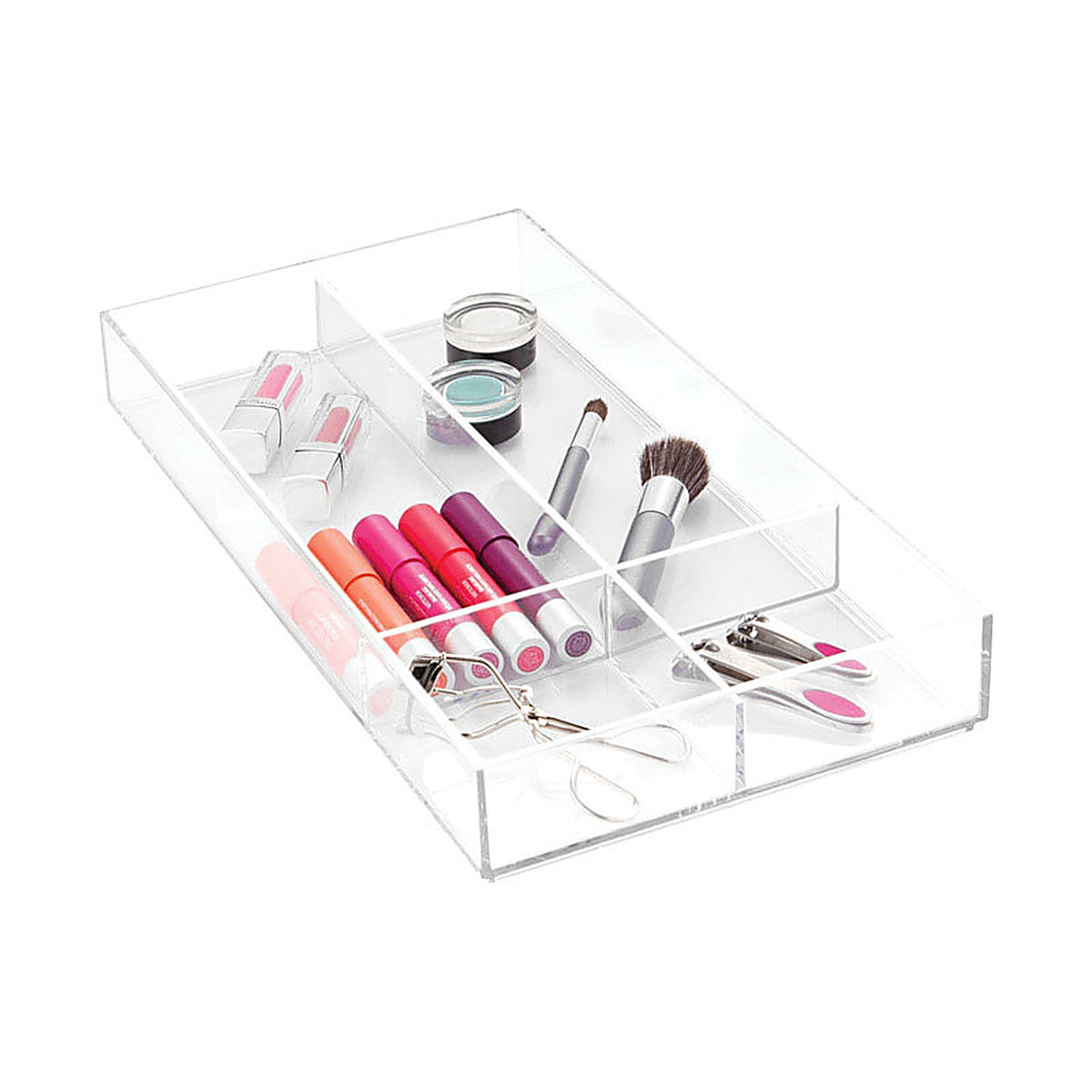 Idesign - 40850 - 2 In. H X 16 In. W X 8 In. D Plastic Cosmetic Organizer