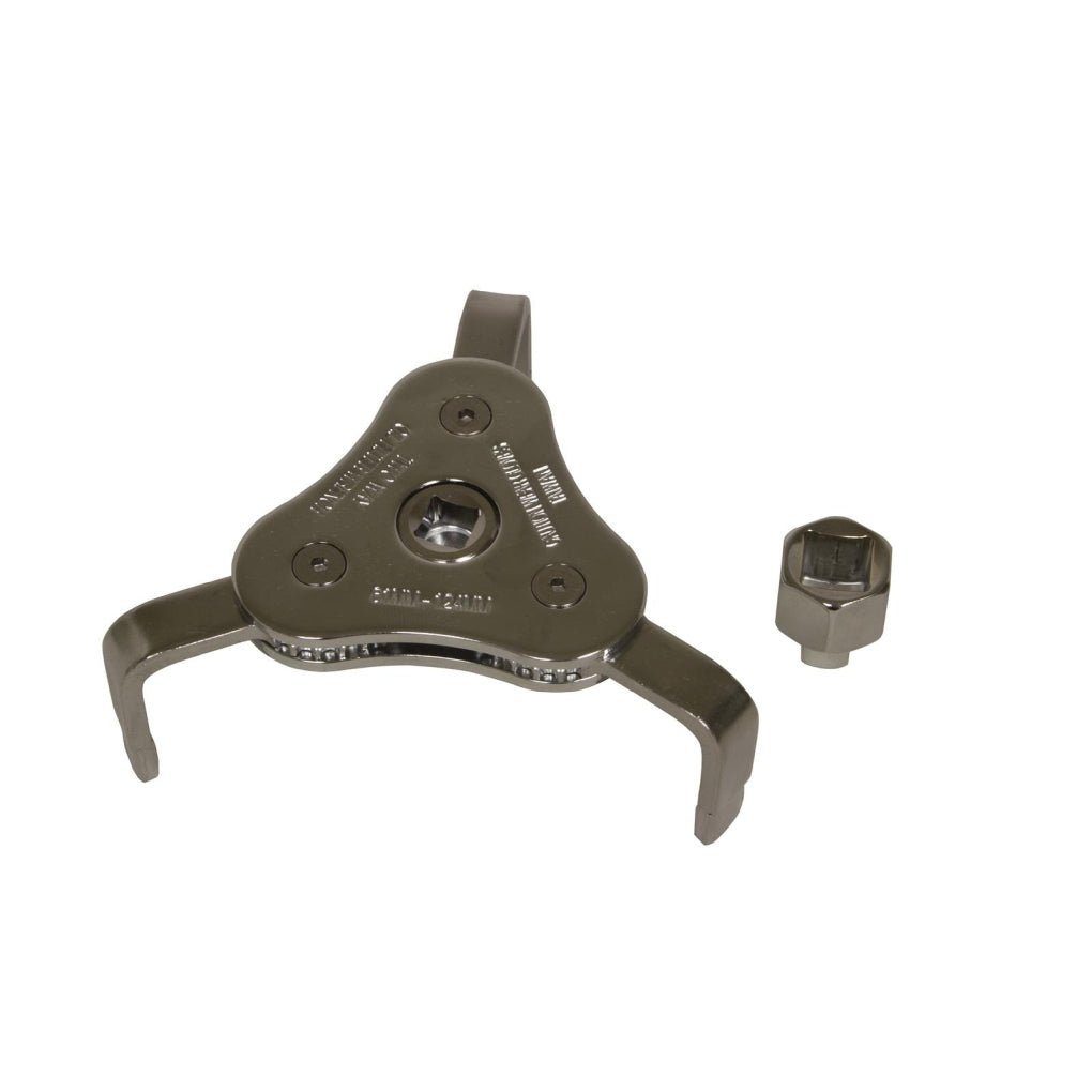 Lisle 63830 61-124MM 3 Jaw Filter Wrench with Adapter
