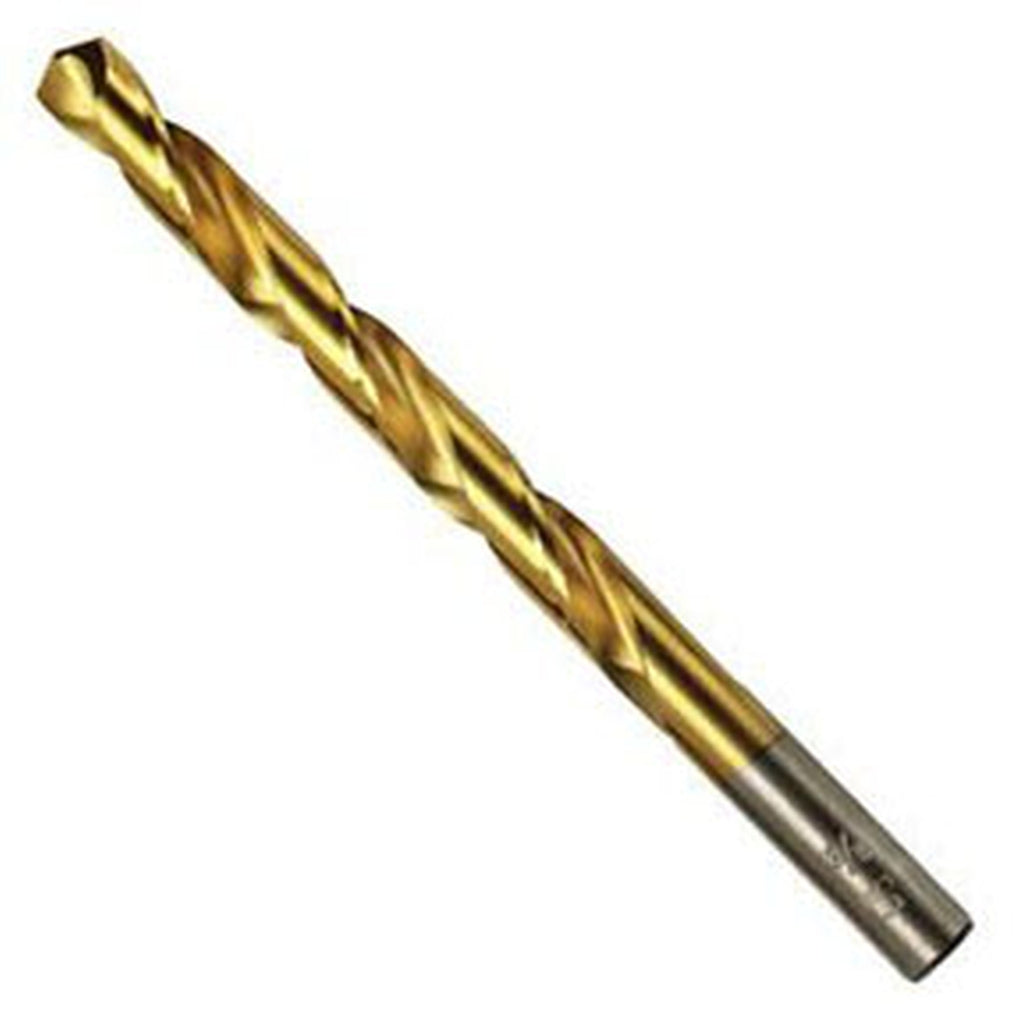Irwin - 63913 - 13/64 Inch Titanium Nitride Coated High Speed Steel Fractional Straight Shank Jobber Length Drill Bit