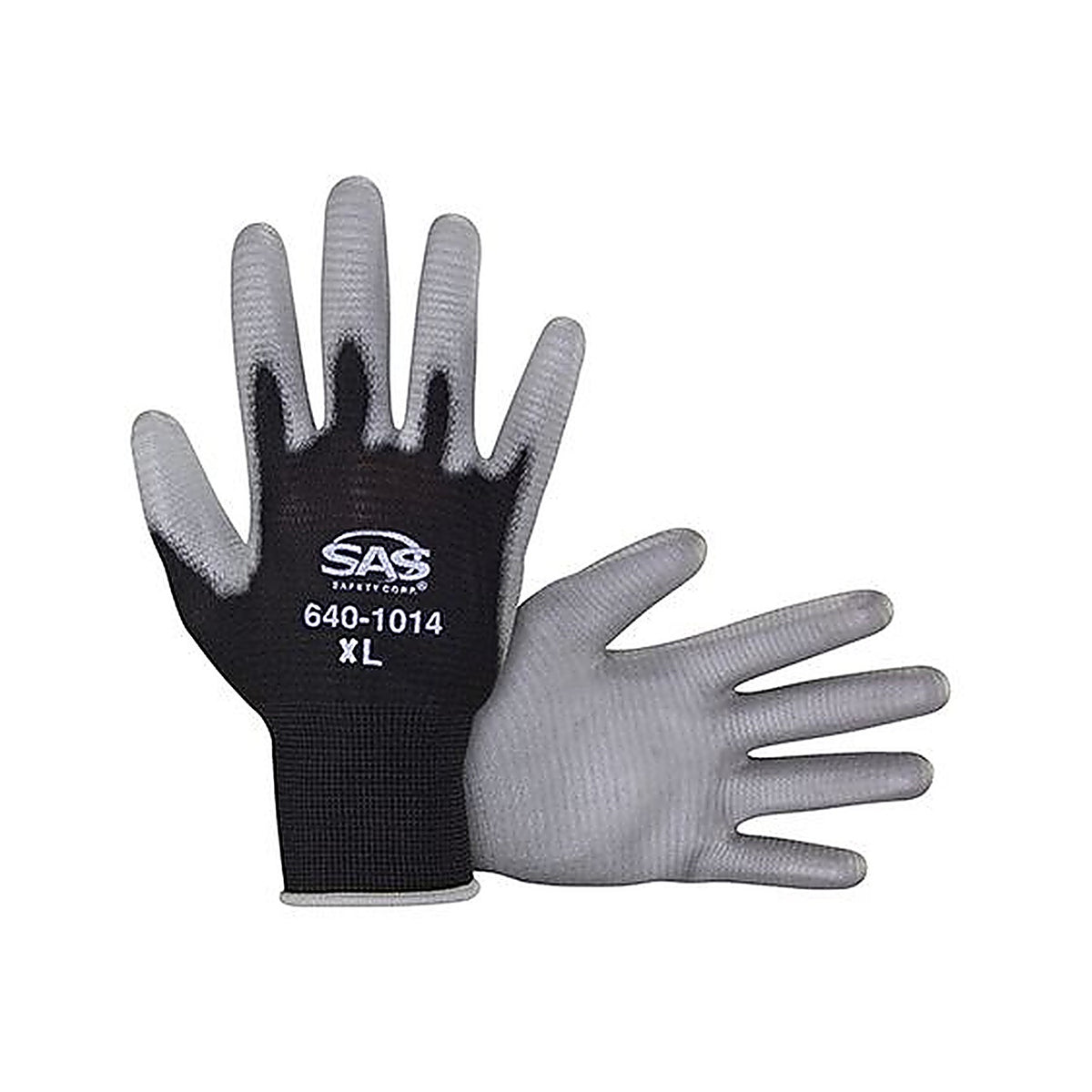 SAS Safety 640-1023 PawZ Polyurethane Coated Palm Gloves, Large