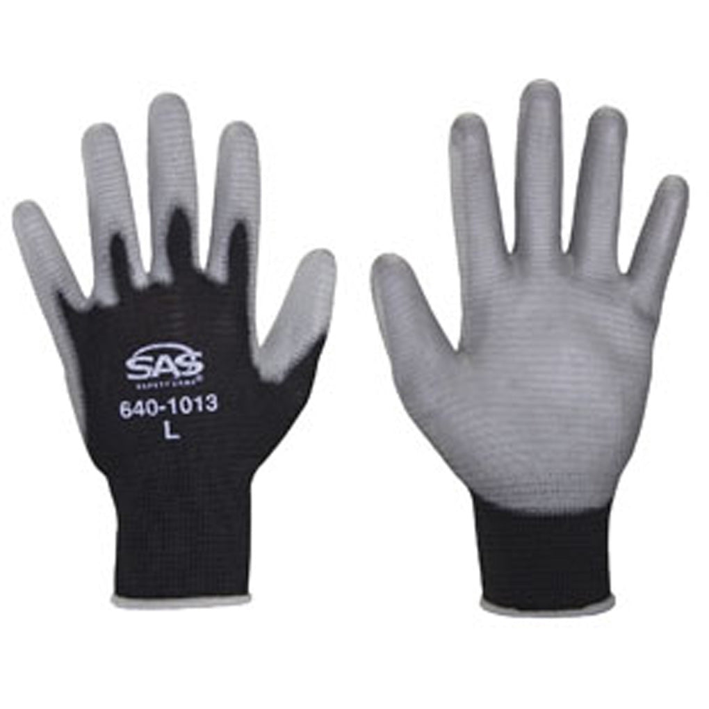 SAS Safety 640-1025 PawZ Polyurethane Coated Palm Gloves, XXL