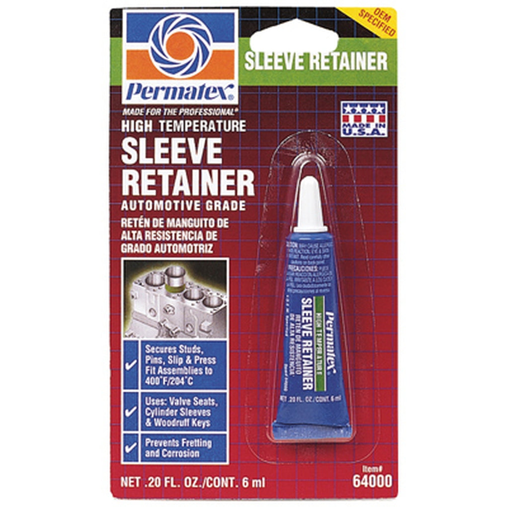 Permatex 64000 High Temperature Sleeve Retainer, 6 ml tube