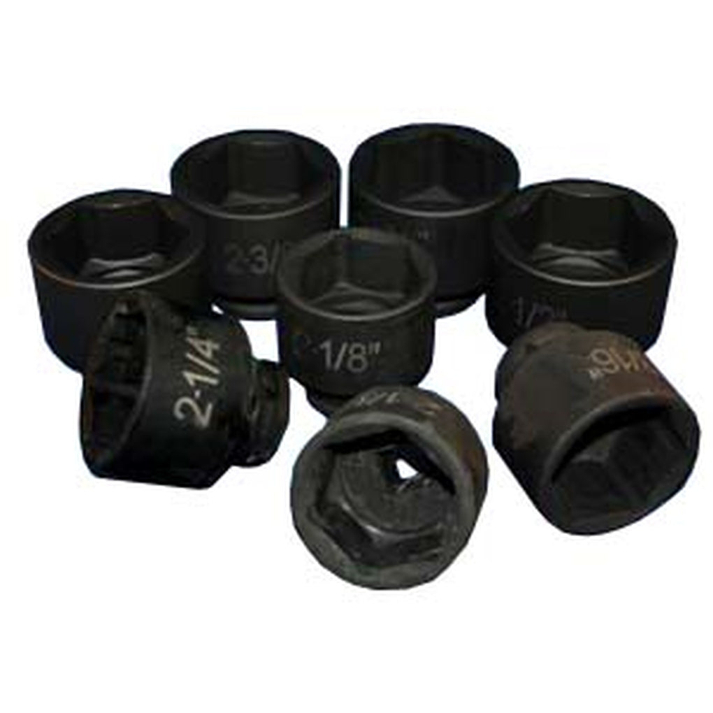 ATD 6401 8/pc 3/4in. Drive 6 Point SAE Standard Impact Add-On Socket Set
