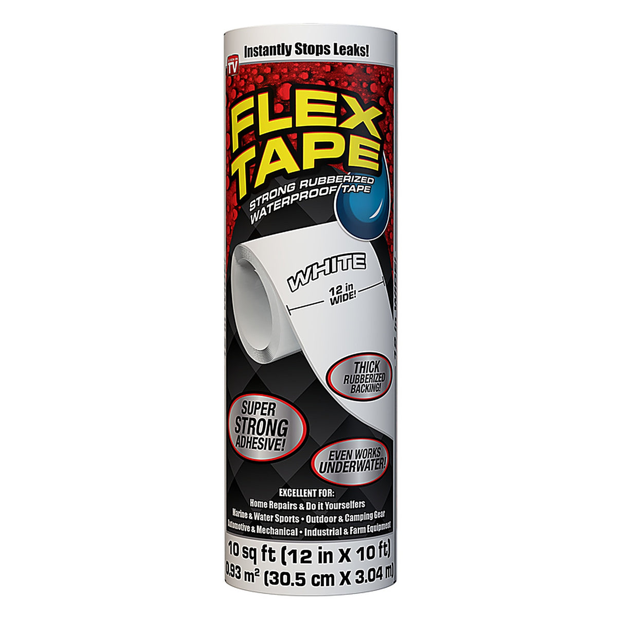FLEX TFSWHTR1210 TAPE 12 in. W X 10 ft. L White Waterproof Repair Tape
