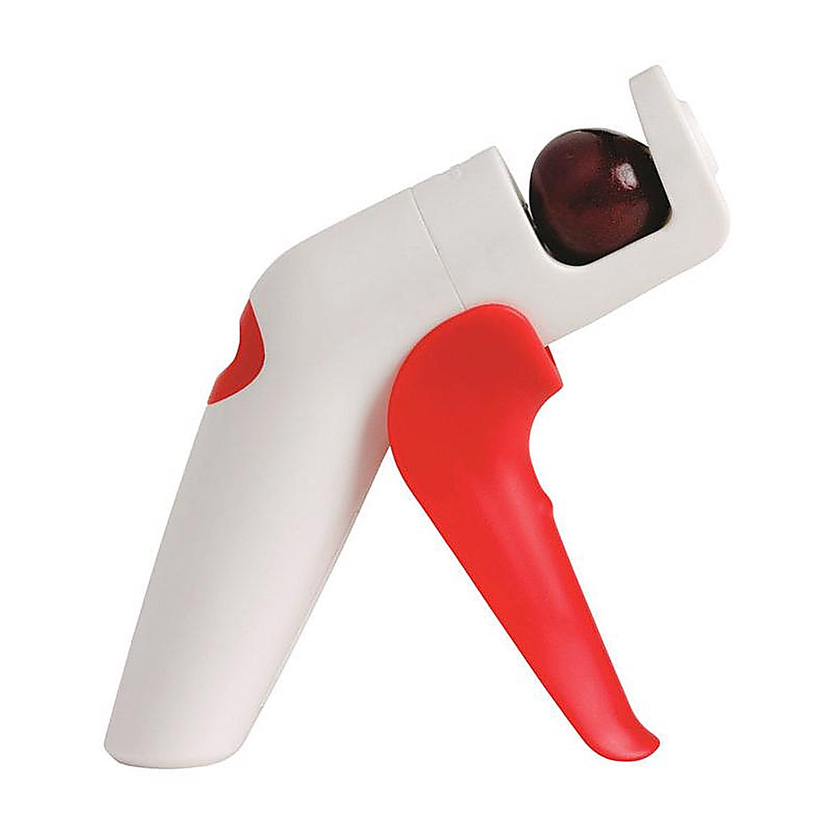 Chefn 102-241-005 QuickPit 5in. W x 7-1/2in. L Red/White Plastic Cherry/Olive Pitter