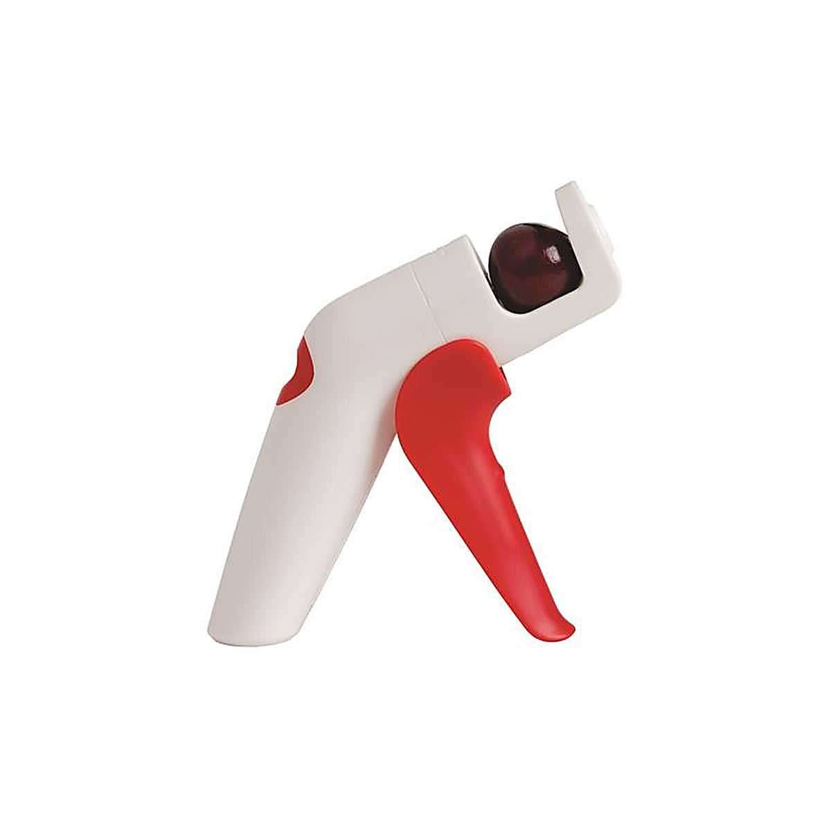Chefn 102-241-005 QuickPit 5in. W x 7-1/2in. L Red/White Plastic Cherry/Olive Pitter