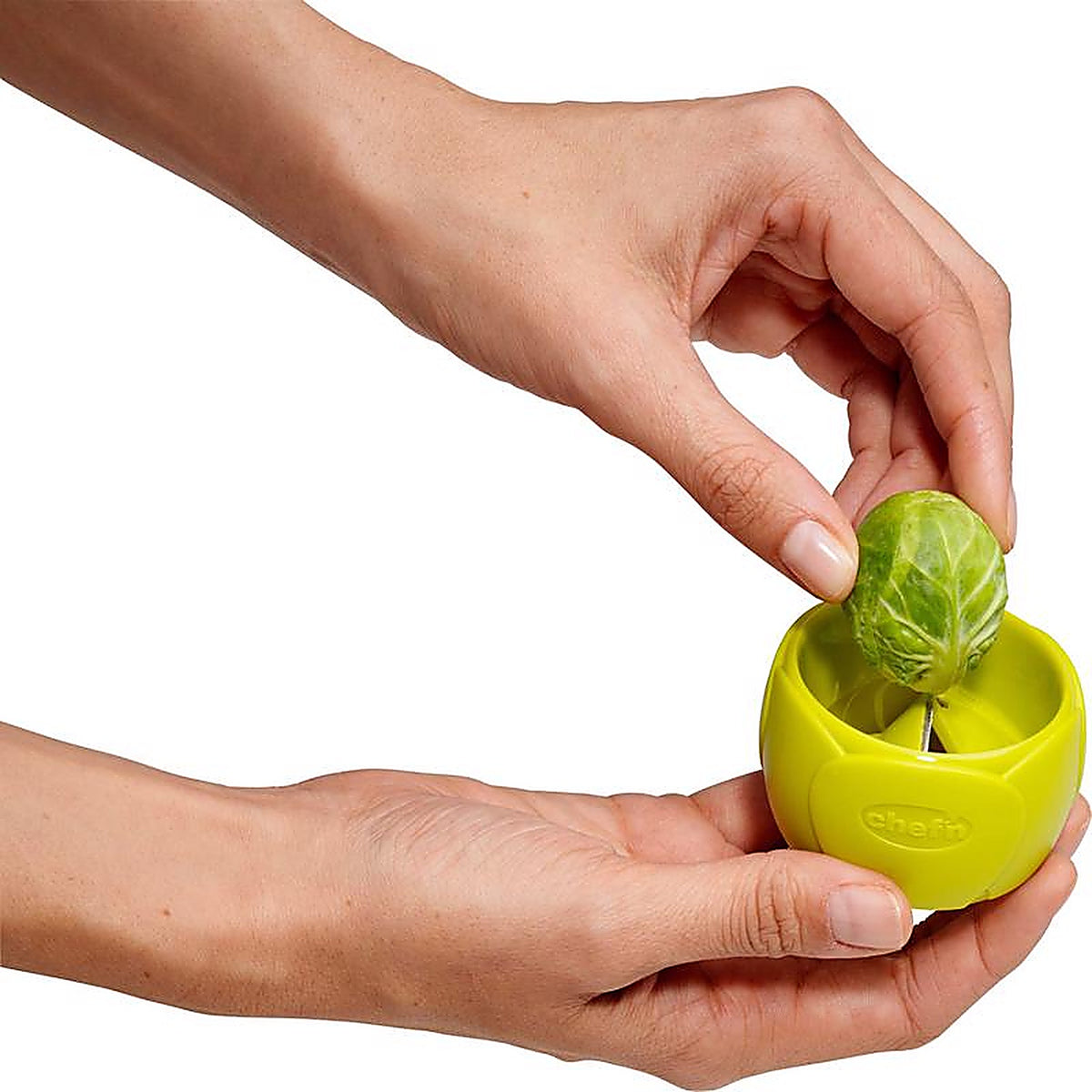 Chefn 102-876-053 Twist n Sprout Green Plastic Brussel Sprout Prep Tool