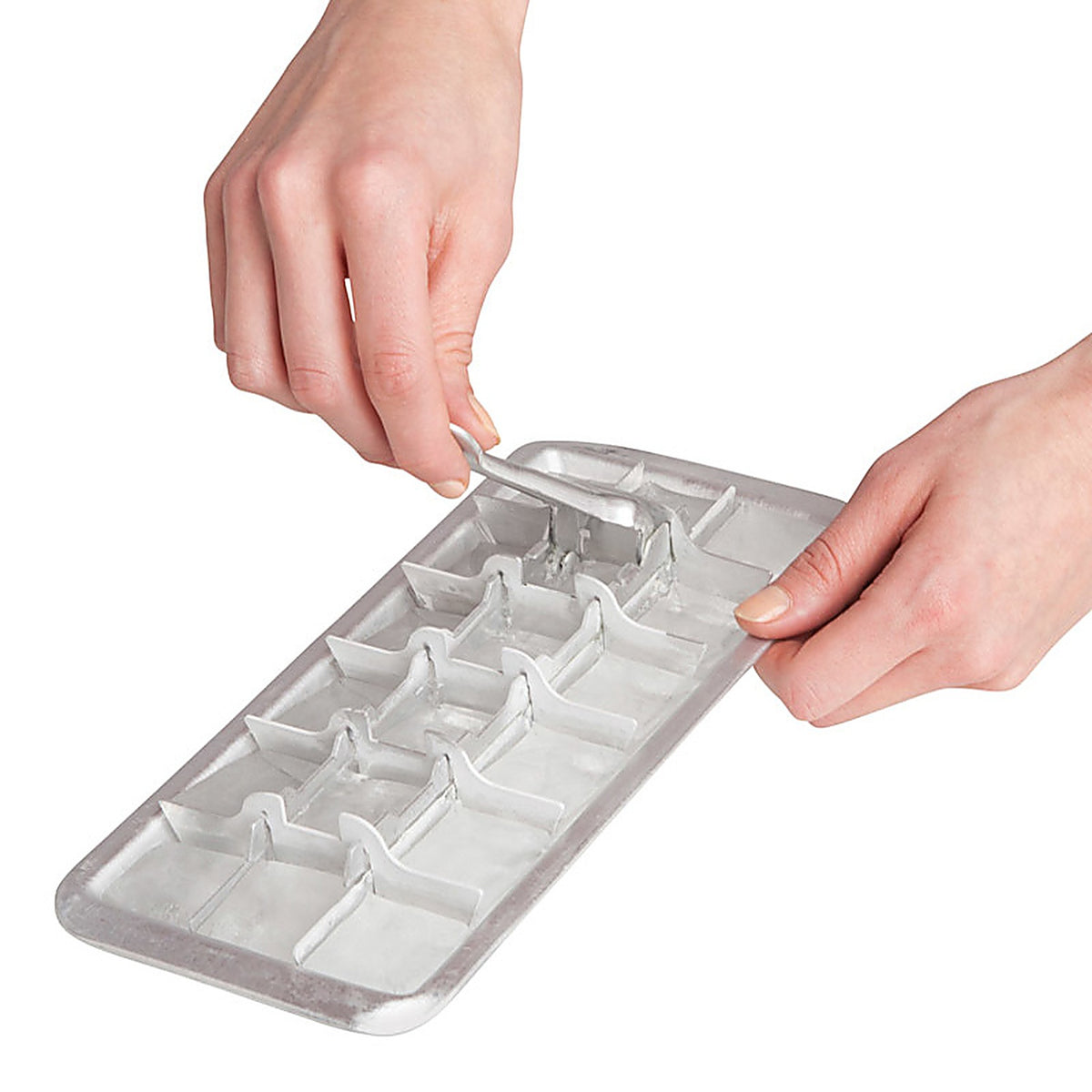 Harold Import 93251 4 in. W X 11 in. L Silver Aluminum Ice Cube Tray 6.5 oz