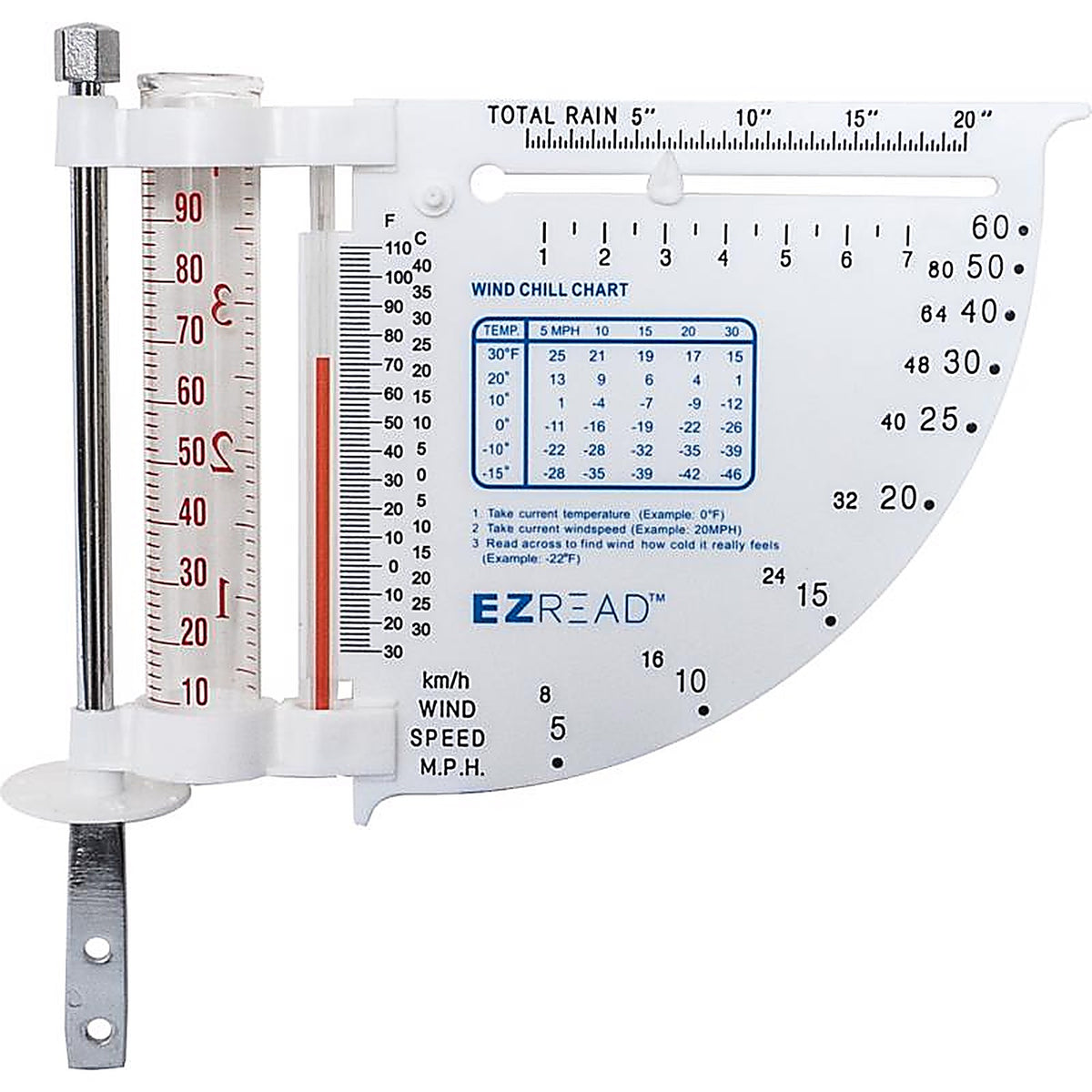 Headwind - 840-0052 - Ez Read 5-In-1 Weather Meter Glass/Plastic White