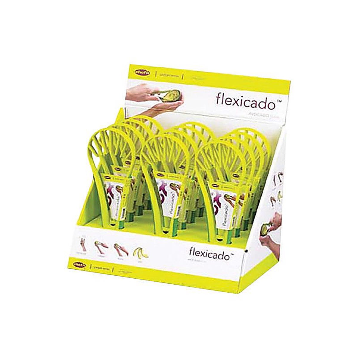 Chefn 102-032-011 Flexicado 2-3/4in. W x 8in. L Green Plastic Avocado Slicer