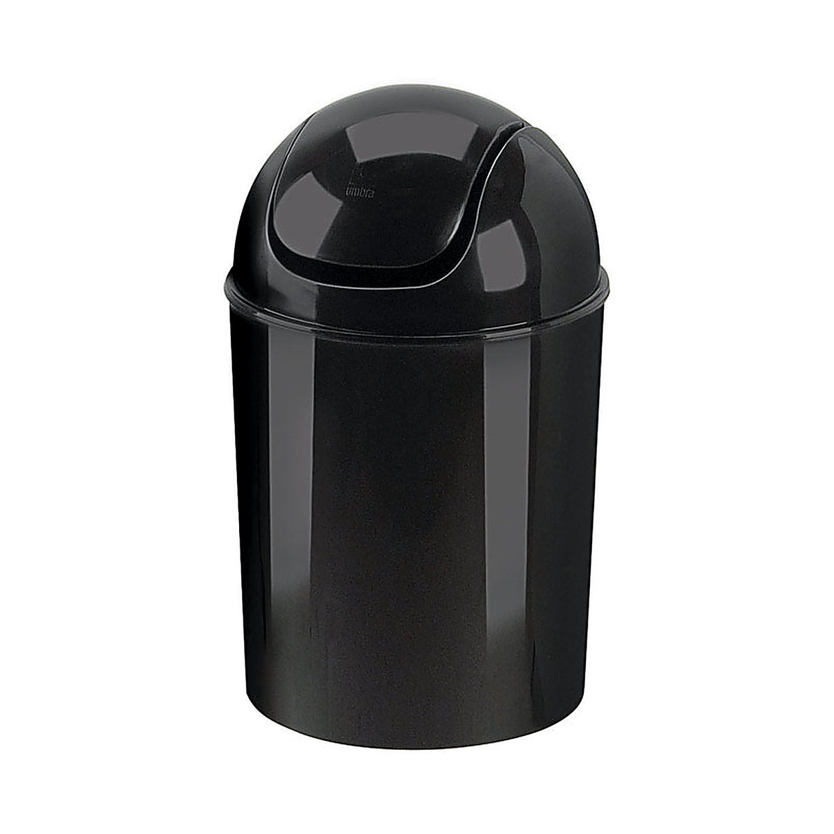 Umbra 086701-040 1.25 gal. Black Plastic Swing-Top Wastebasket