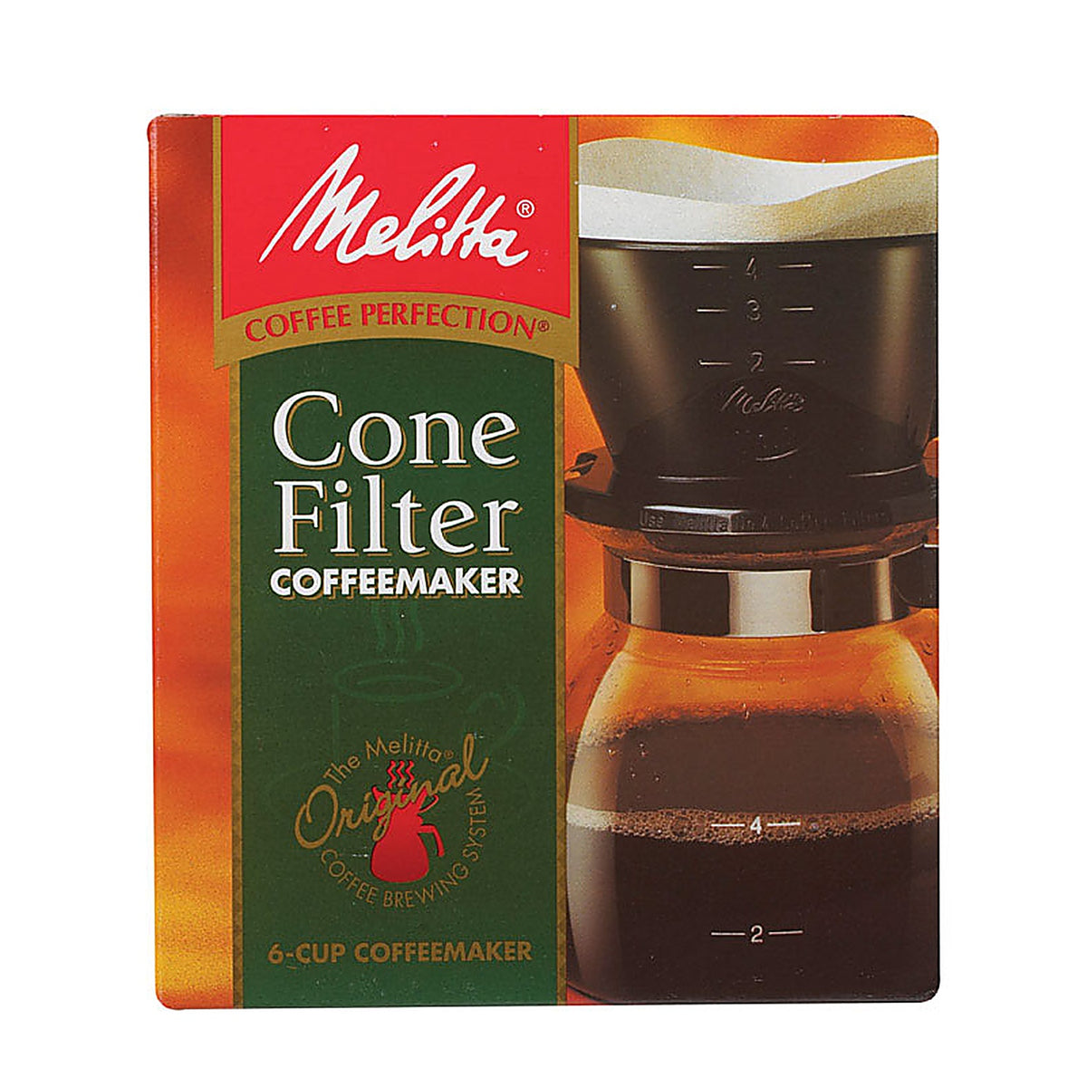 Melitta 640446 6 Cups Black Pour-Over Coffee Brewer