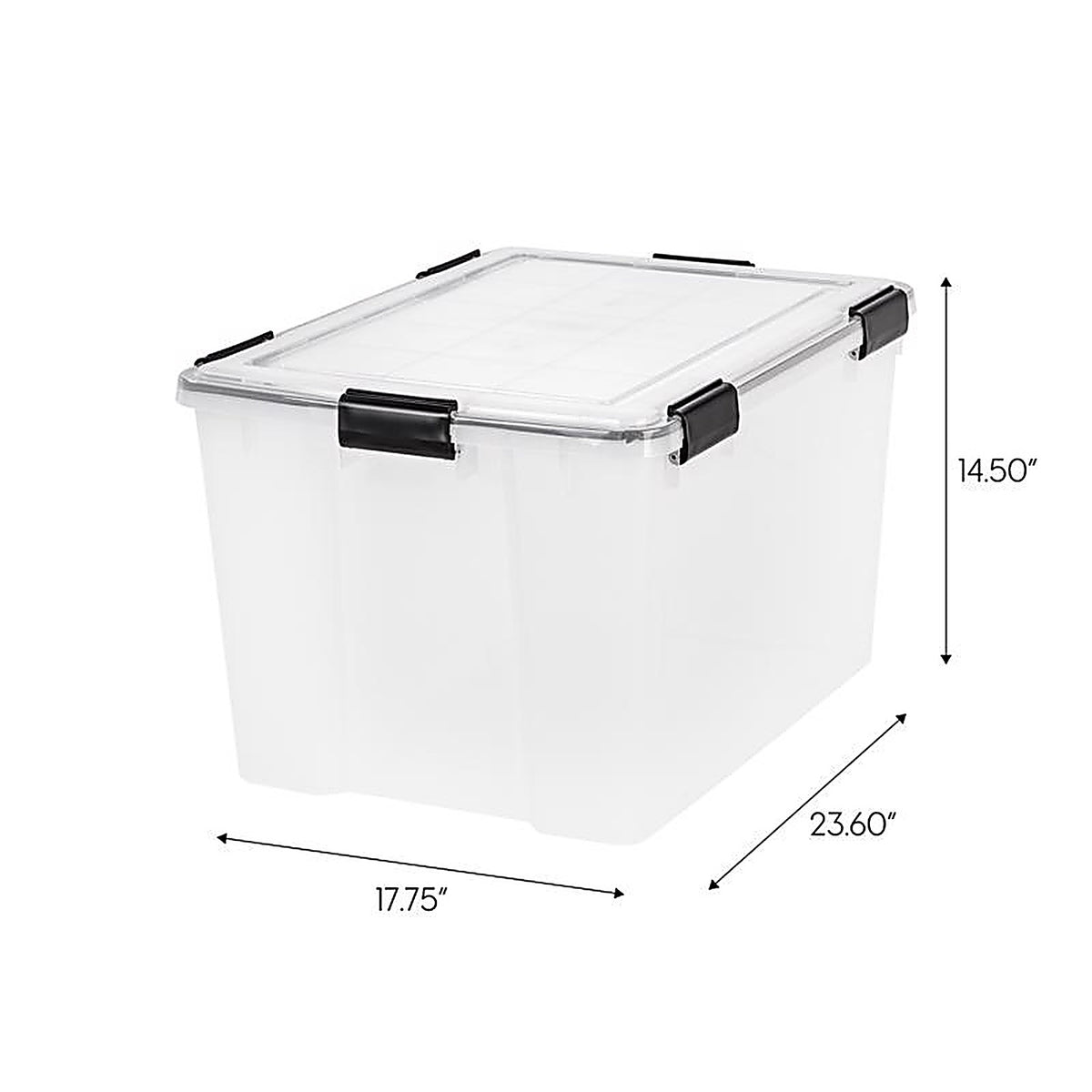 IRIS 110586 WEATHERTIGHT 14.5 in. H X 17.75 in. W X 23.6 in. D Stackable Storage Tote
