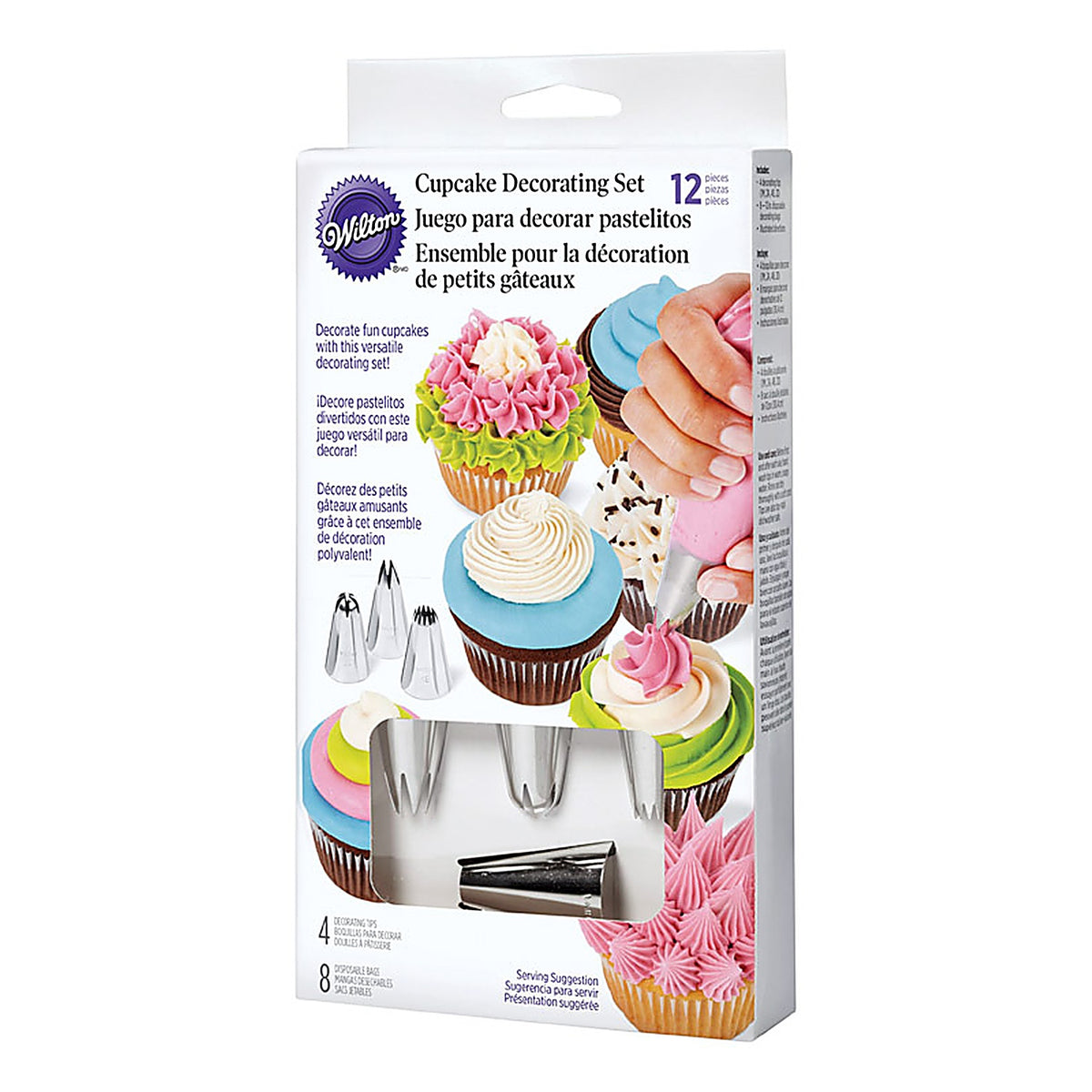Wilton 191001626 Assorted Metal/Plastic Cupcake Decorating Set