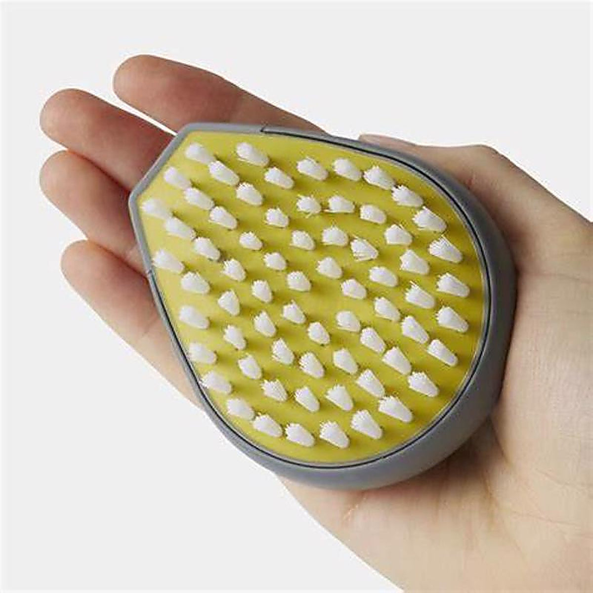 Chefn 102-216-336 Palmbrush Gray/Yellow Plastic Vegetable Brush