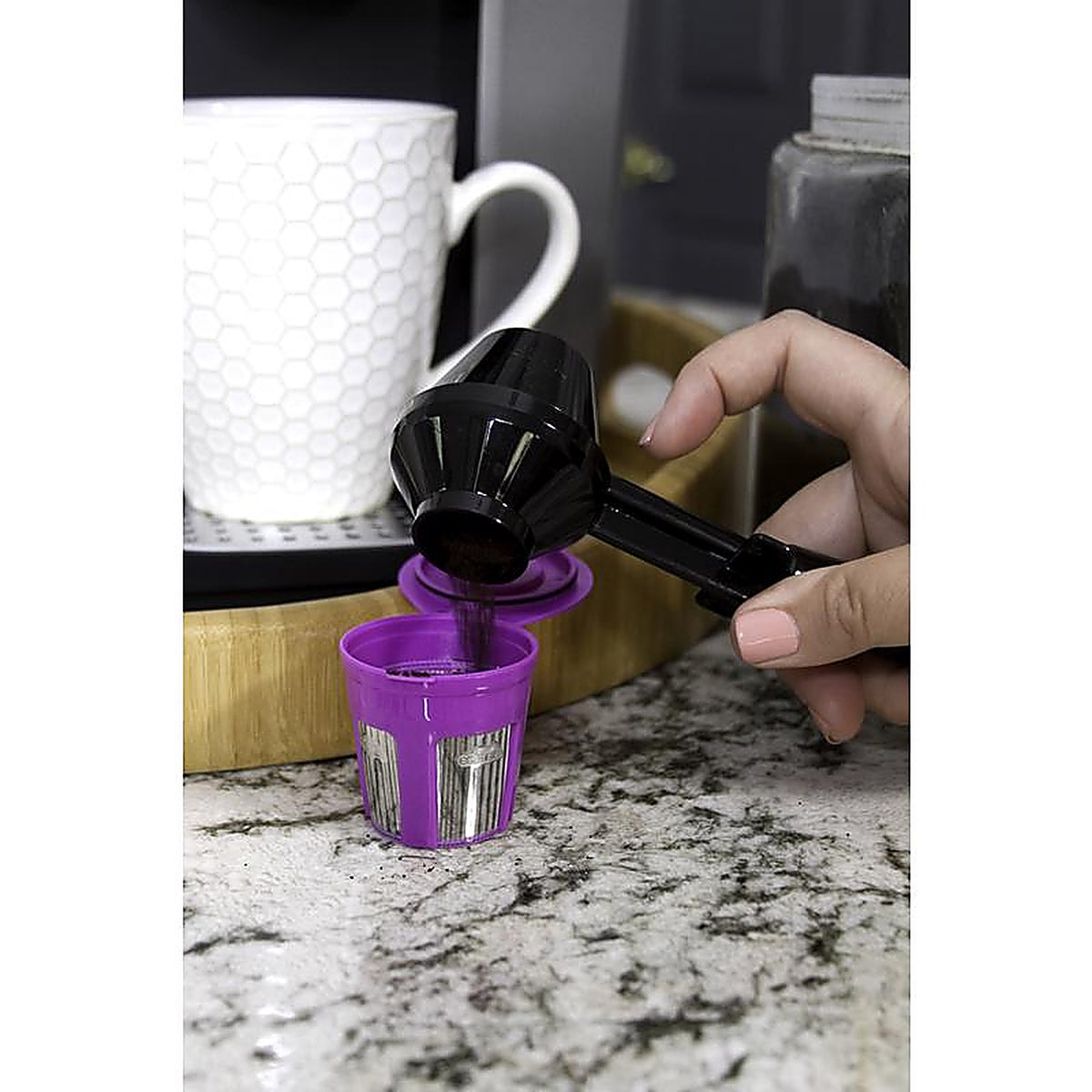 Perfect Pod - A03020 - Ez-Scoop Black Plastic Scoop/Funnel