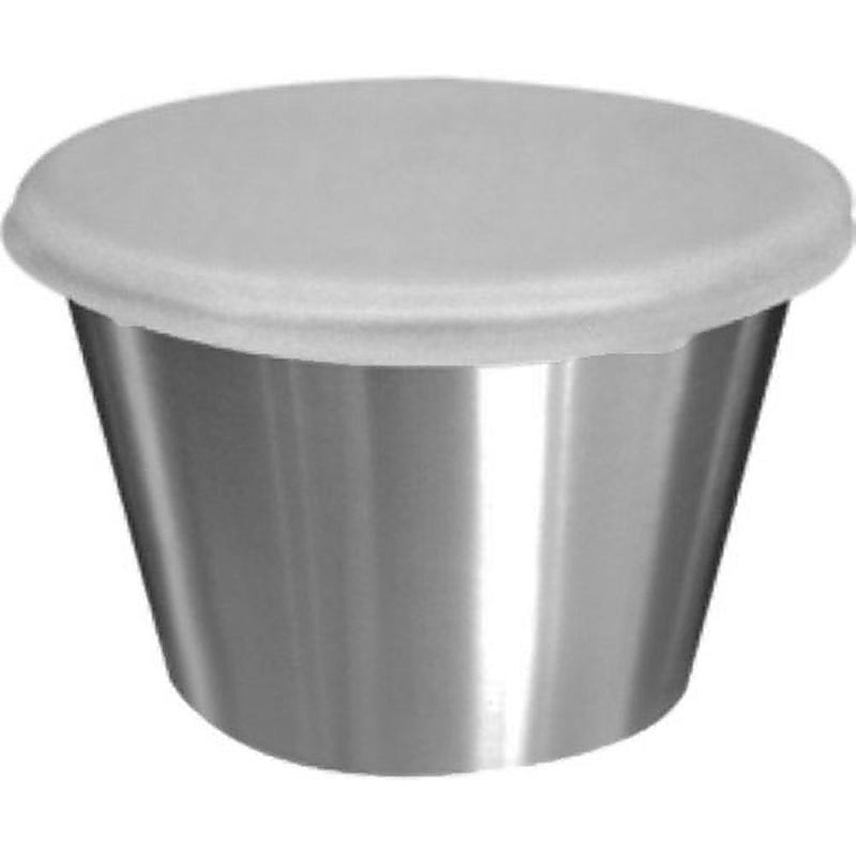Tablecraft H5069 Silver ABS/Stainless Steel Dipping Cups w/Lids