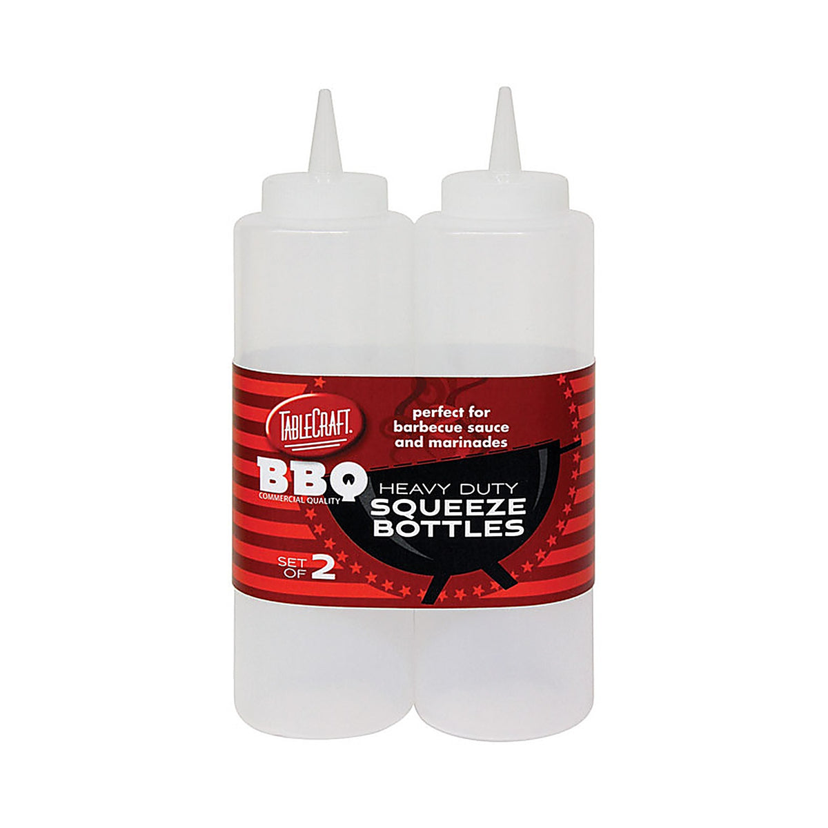 Tablecraft BBQ112C-1 BBQ Clear Polyethylene Squeeze Bottles