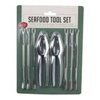 Tablecraft H76984 Silver Steel/Zinc Lobster Crack and Fork Set