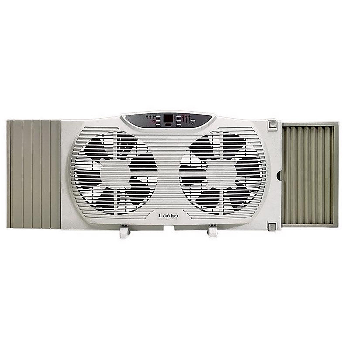 Lasko W09550 10.23 in. H x 9 in. Dia. 3 speed Electronically Reversible Twin Window Fan