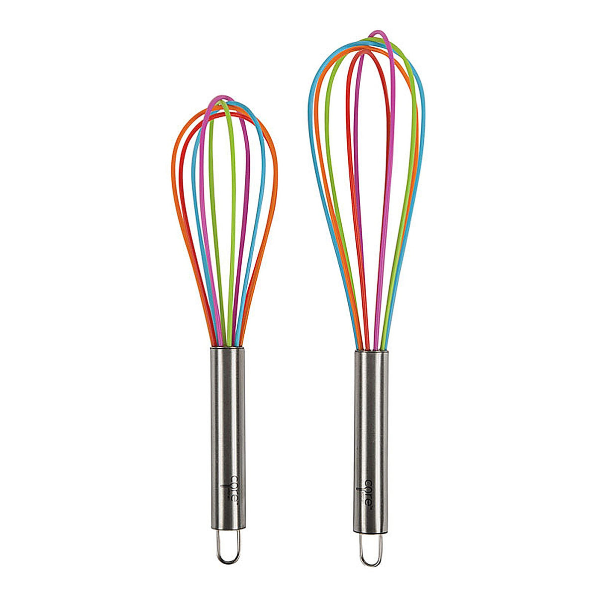 Core Kitchen - AC18146 - Multi-Colored Silicone/Stainless Steel Whisk Set