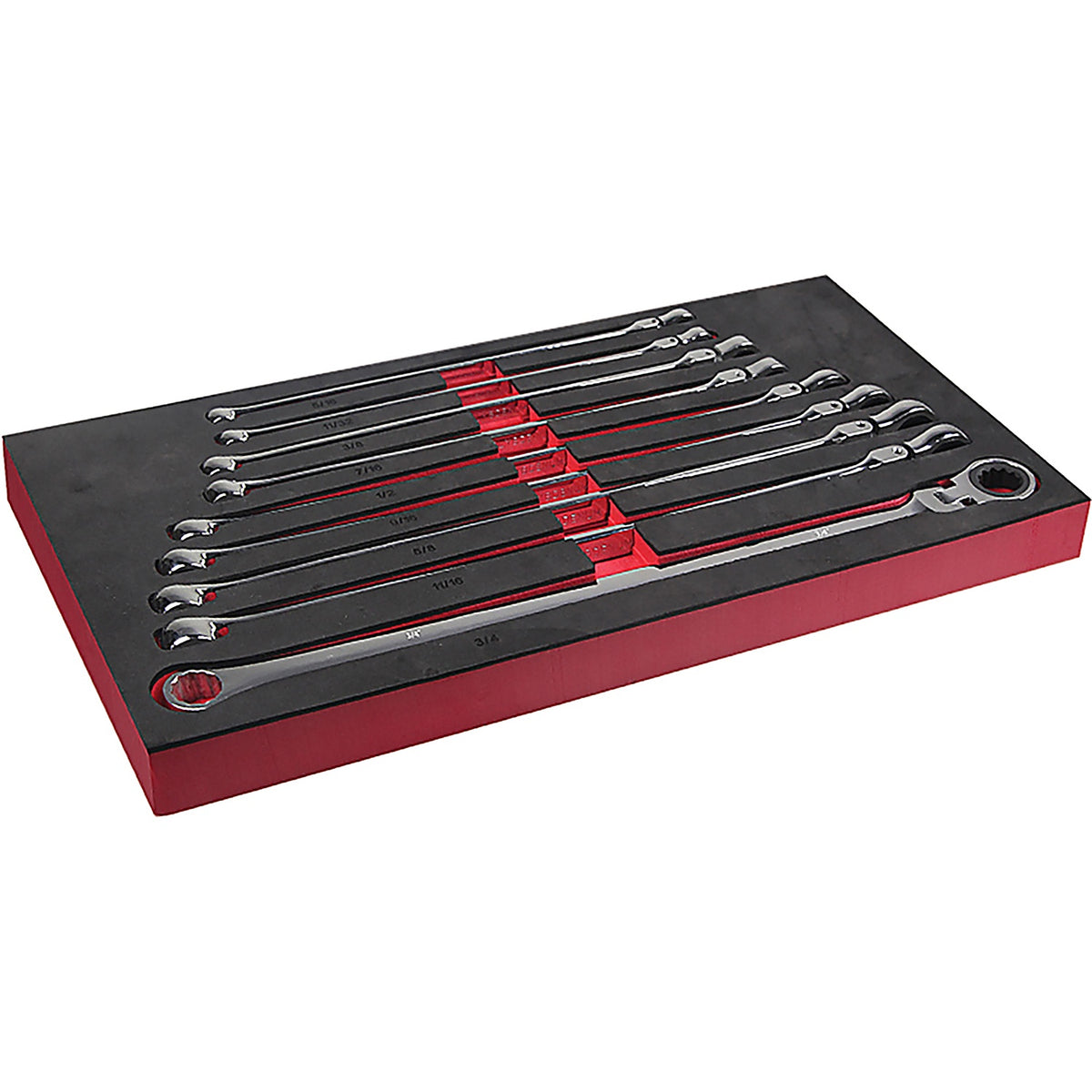 ATD - 6509 - 9pc SAE XL Flex Head Spline Ratcheting Box End Wrench Set