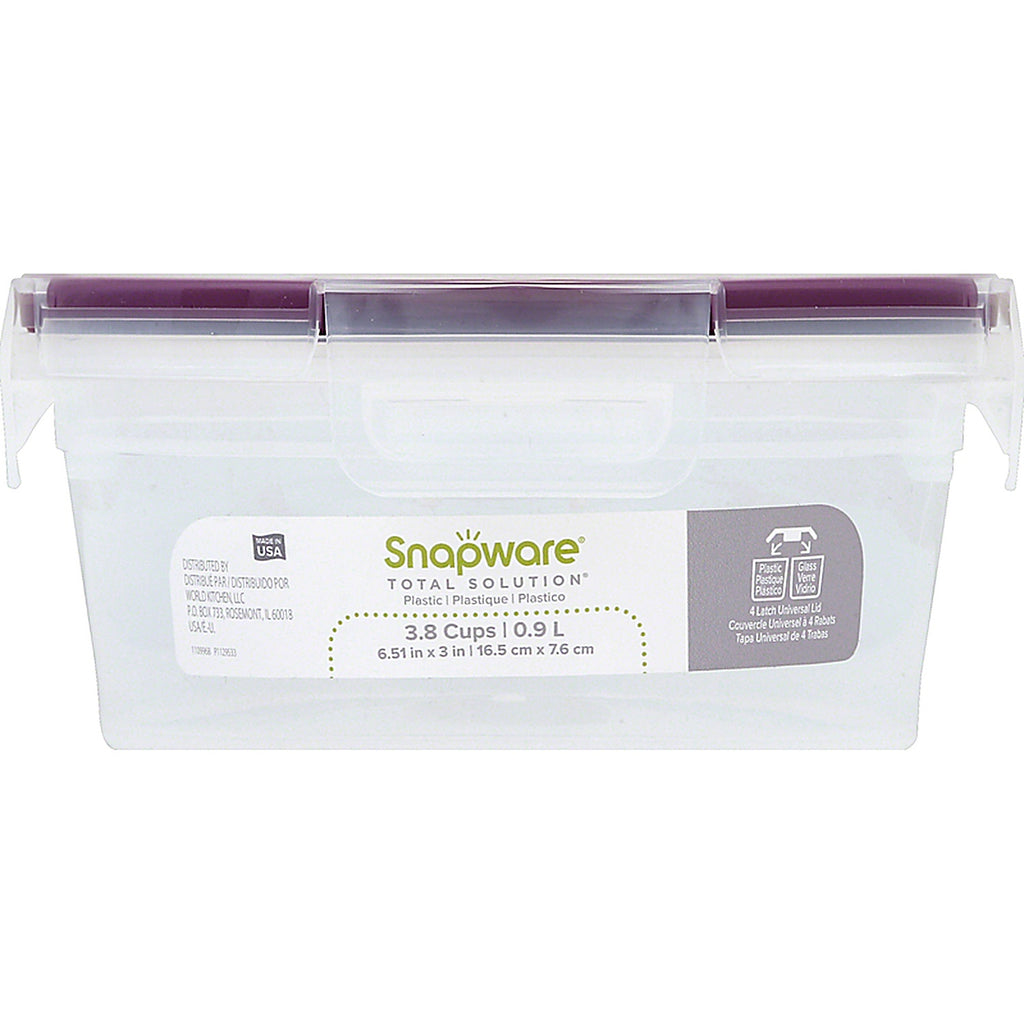 SnapWare - 1109968 - Total Solution 3.8 Cups Clear Food Storage Container 1 Pack