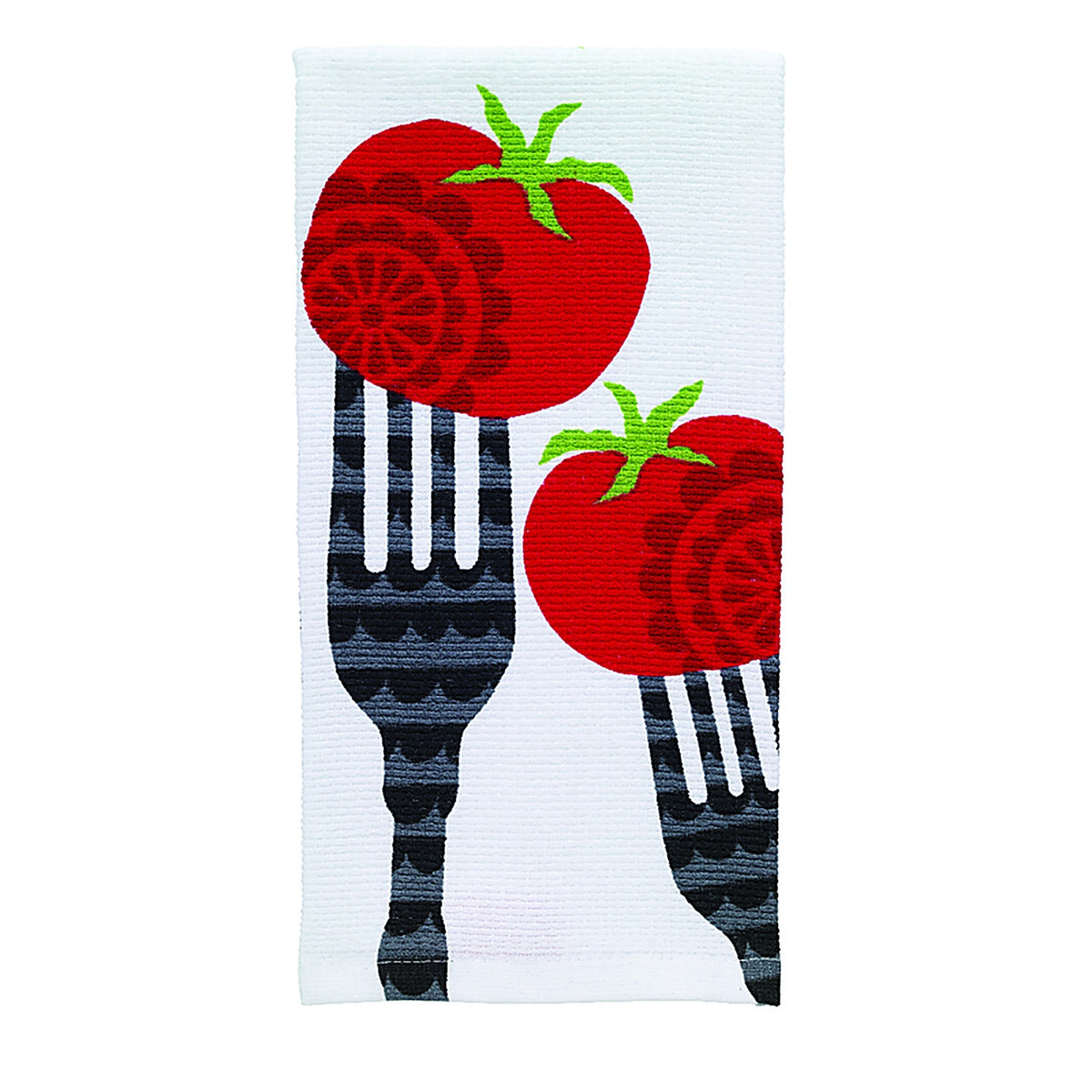 T-Fal 12453 Multicolored Cotton Fork/Tomato Kitchen Towel 1/Pack