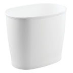 InterDesign 93441 Kent White Plastic Oval Wastebasket