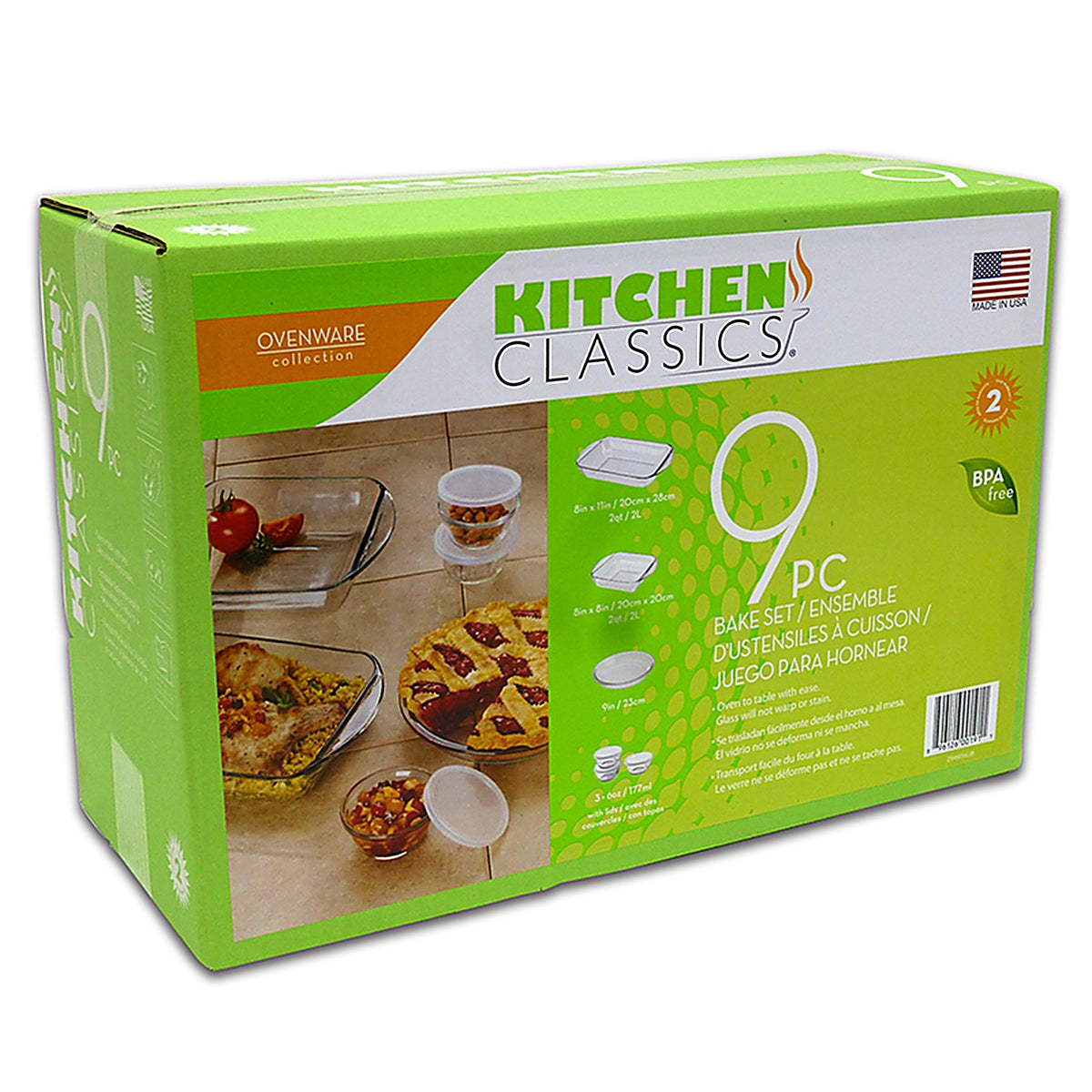Kitchen Classics - 195-94976LIB - Ovenware Collection Bake Set Clear