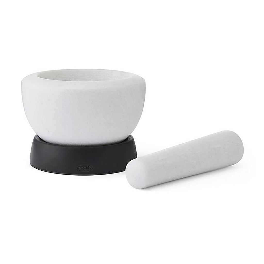 Chefn 103-988-354 White/Gray Silicone Mortar and Pestle