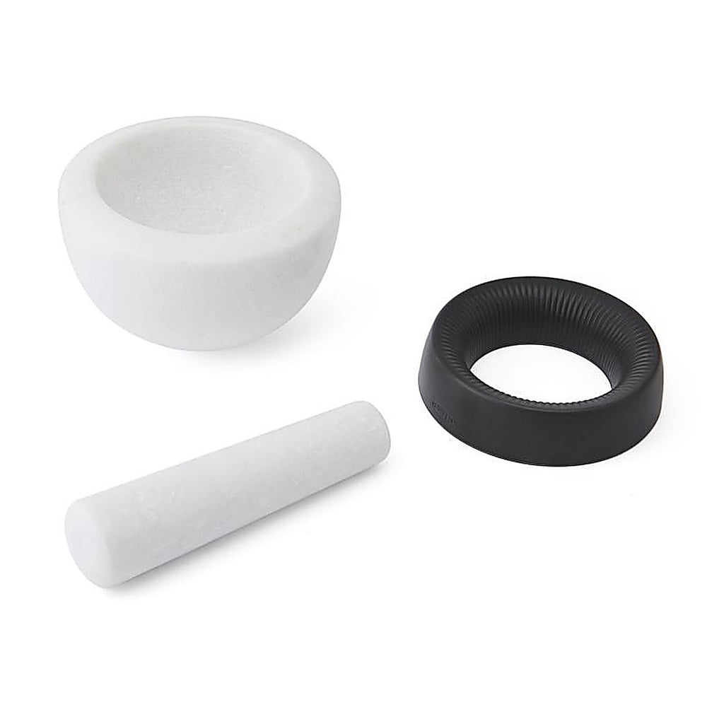 Chefn 103-988-354 White/Gray Silicone Mortar and Pestle