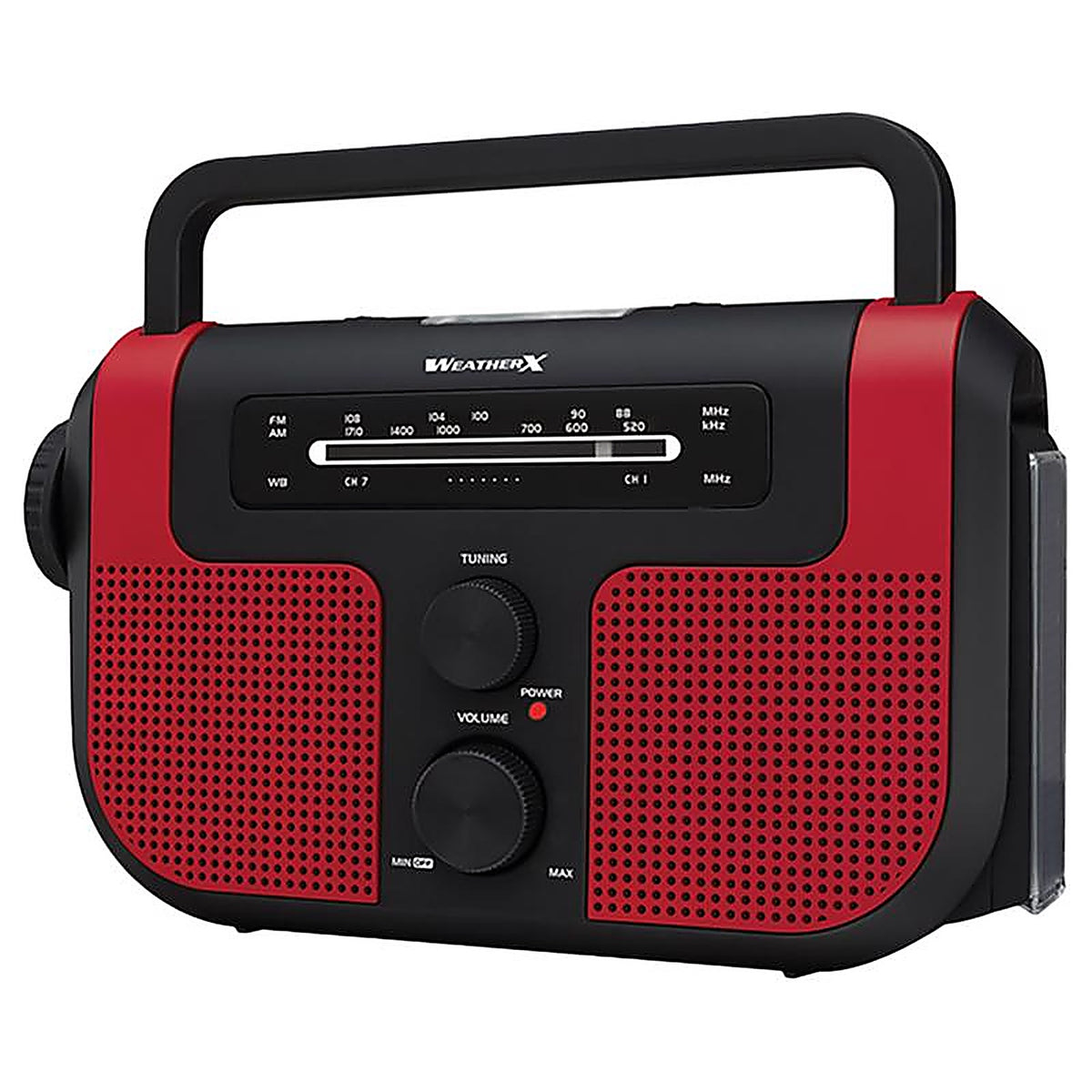 Weatherx - WR383R - 3000 LM Red LED Weather Alert Radio Flashlight AA Battery