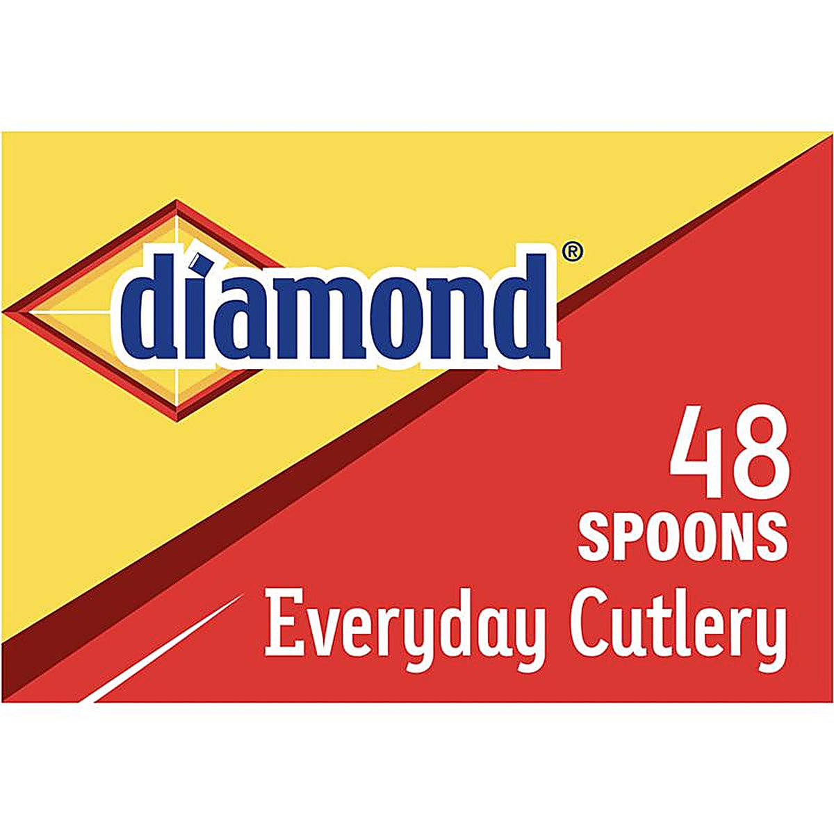 Diamond - 41426 36114 - White Plastic Heavy Duty Spoons 48 Pack