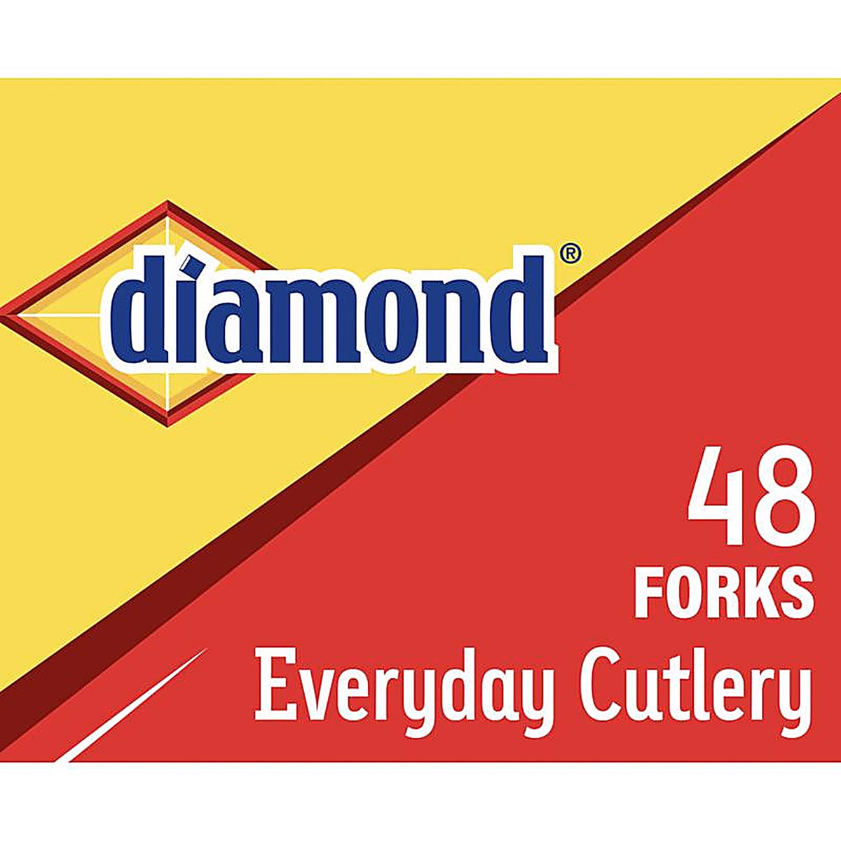 Diamond - 41426 36115 - White Plastic Heavy Duty Forks 48 Pack